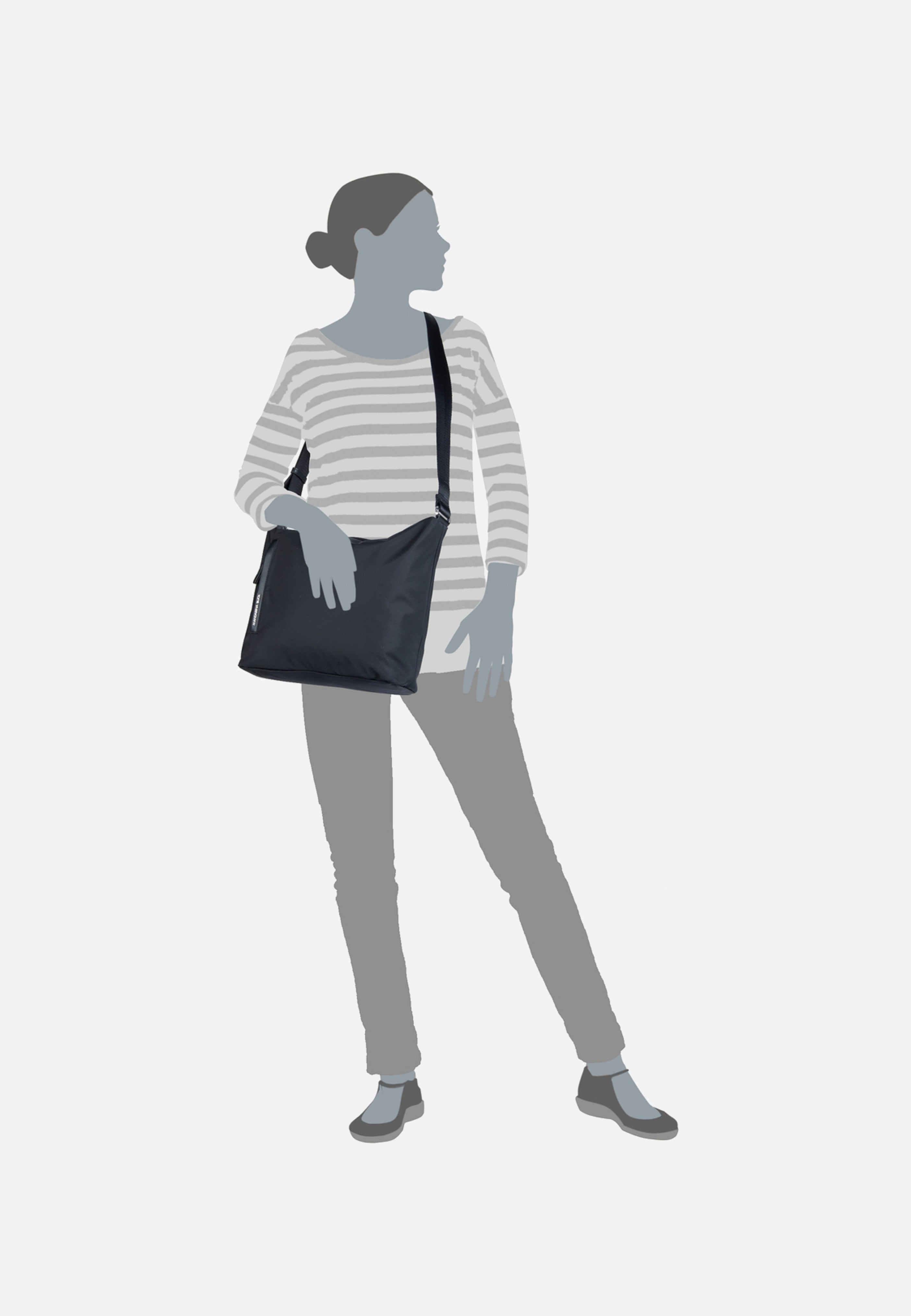 Mandarina Duck - Hunter Medium Hobo VCT05 Black - Pouch Bag | Women-Image