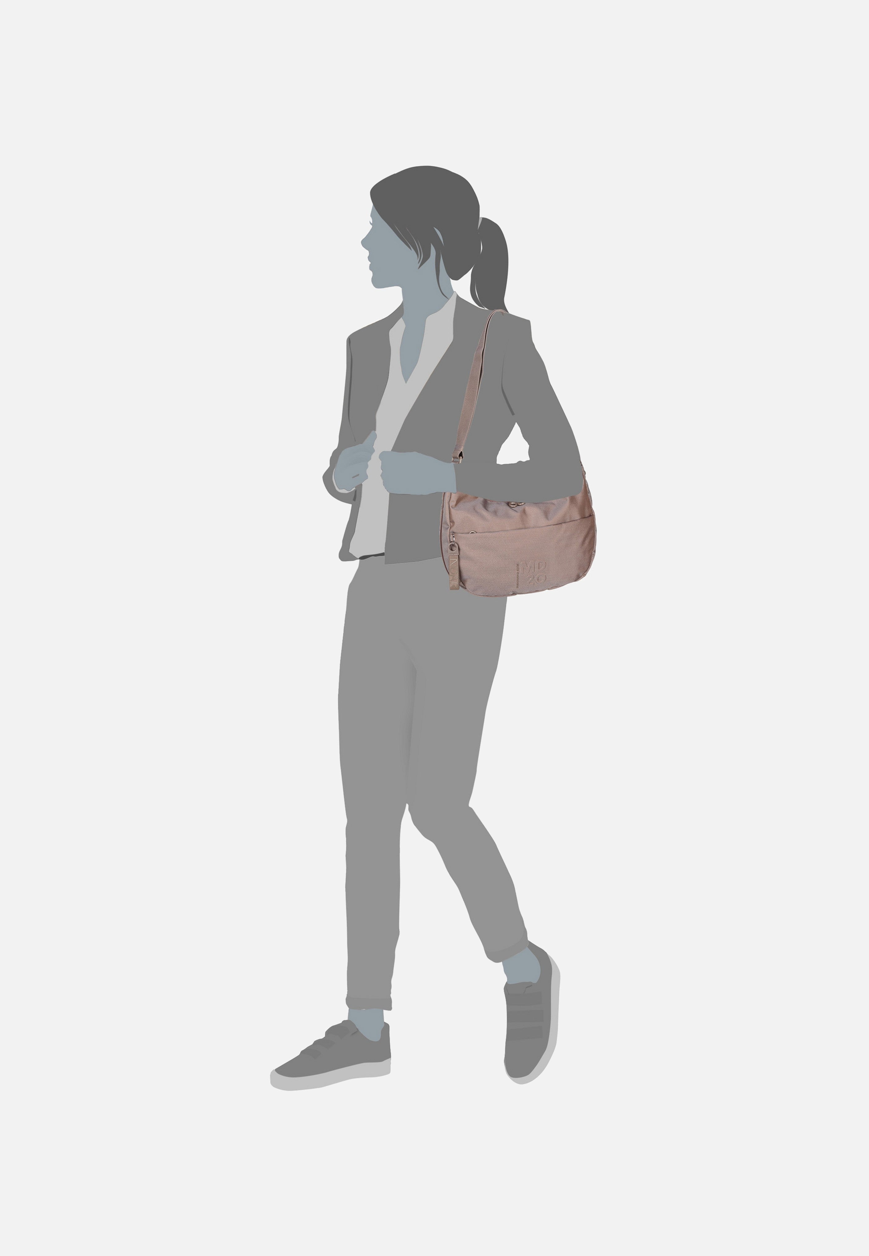 Mandarina Duck - MD20 Hobo QMT27 Taupe - Hobo Bag | Women-Image