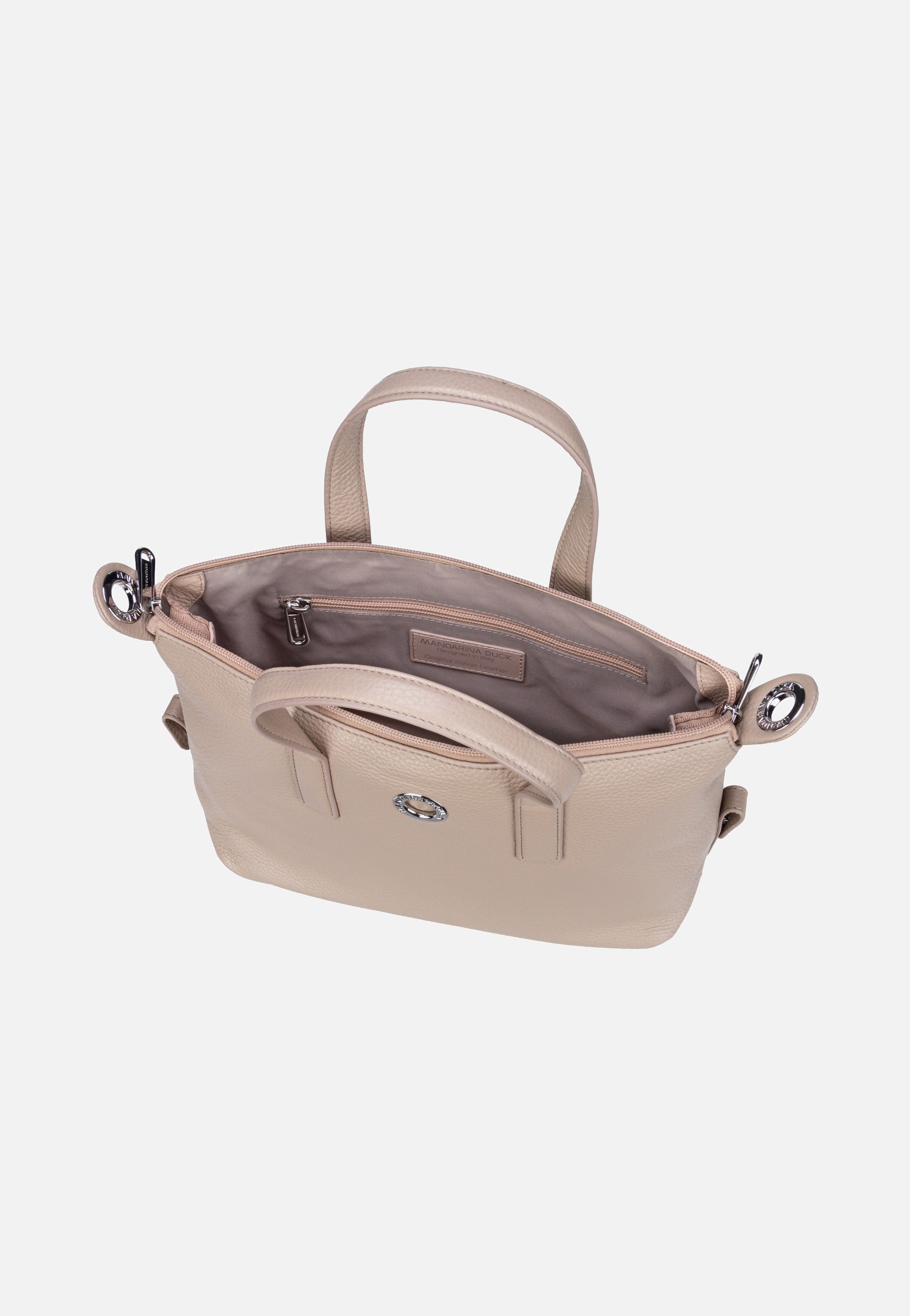 Mandarina Duck - Mellow Leather Bauletto FZT56 Warm Taupe - Tote Bag | Women-Image