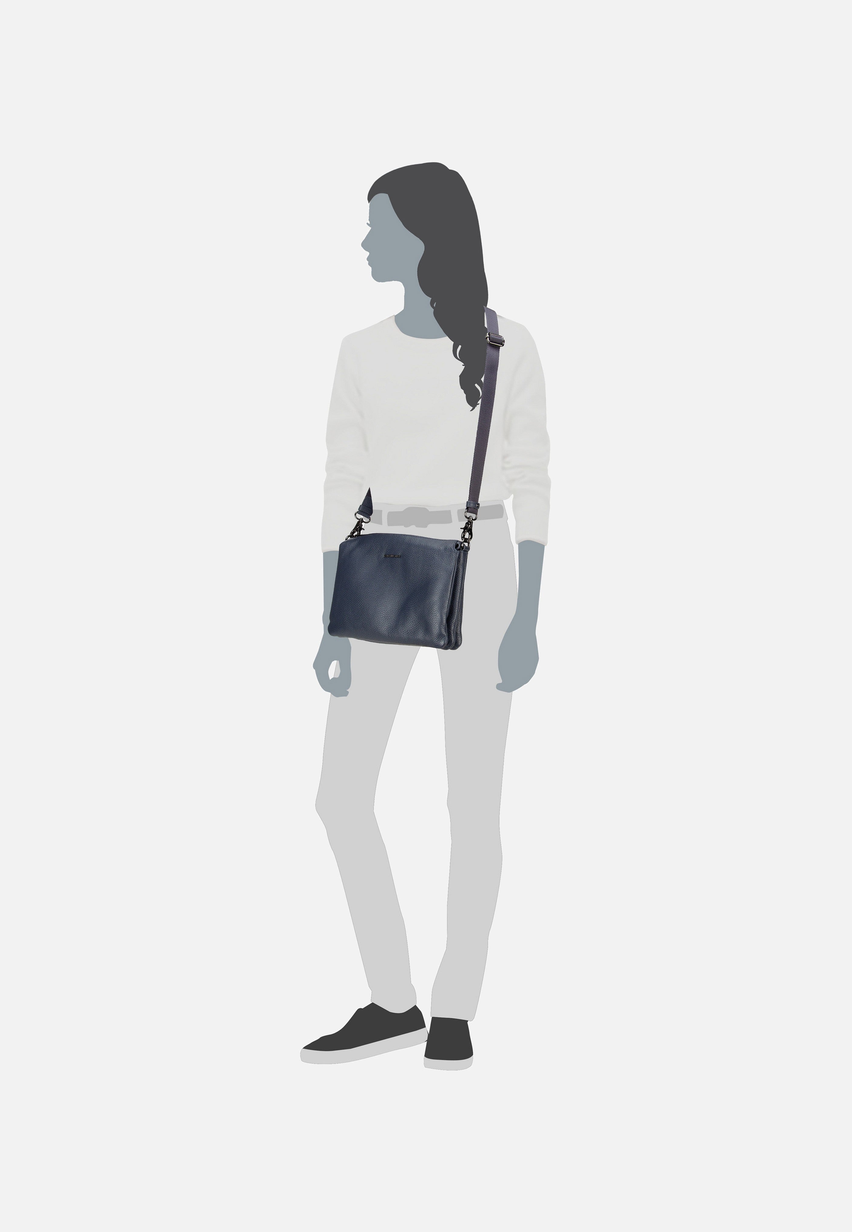 Mandarina Duck - Mellow Leather FZT12 Dress Blue - Crossbody Bag | Women-Image