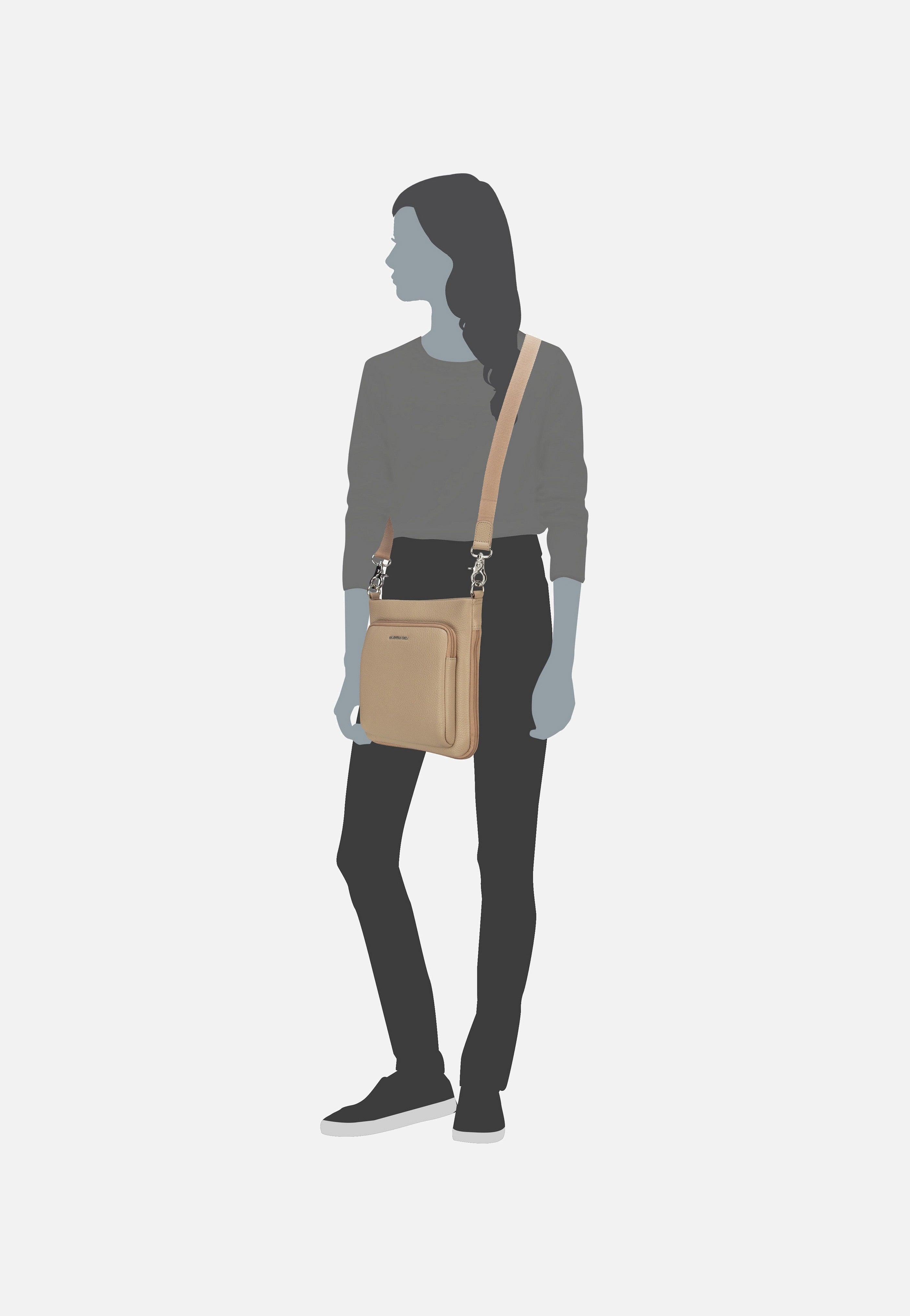 Mandarina Duck - Mellow Leather FZT15 Warm Taupe - Pouch Bag | Women-Image