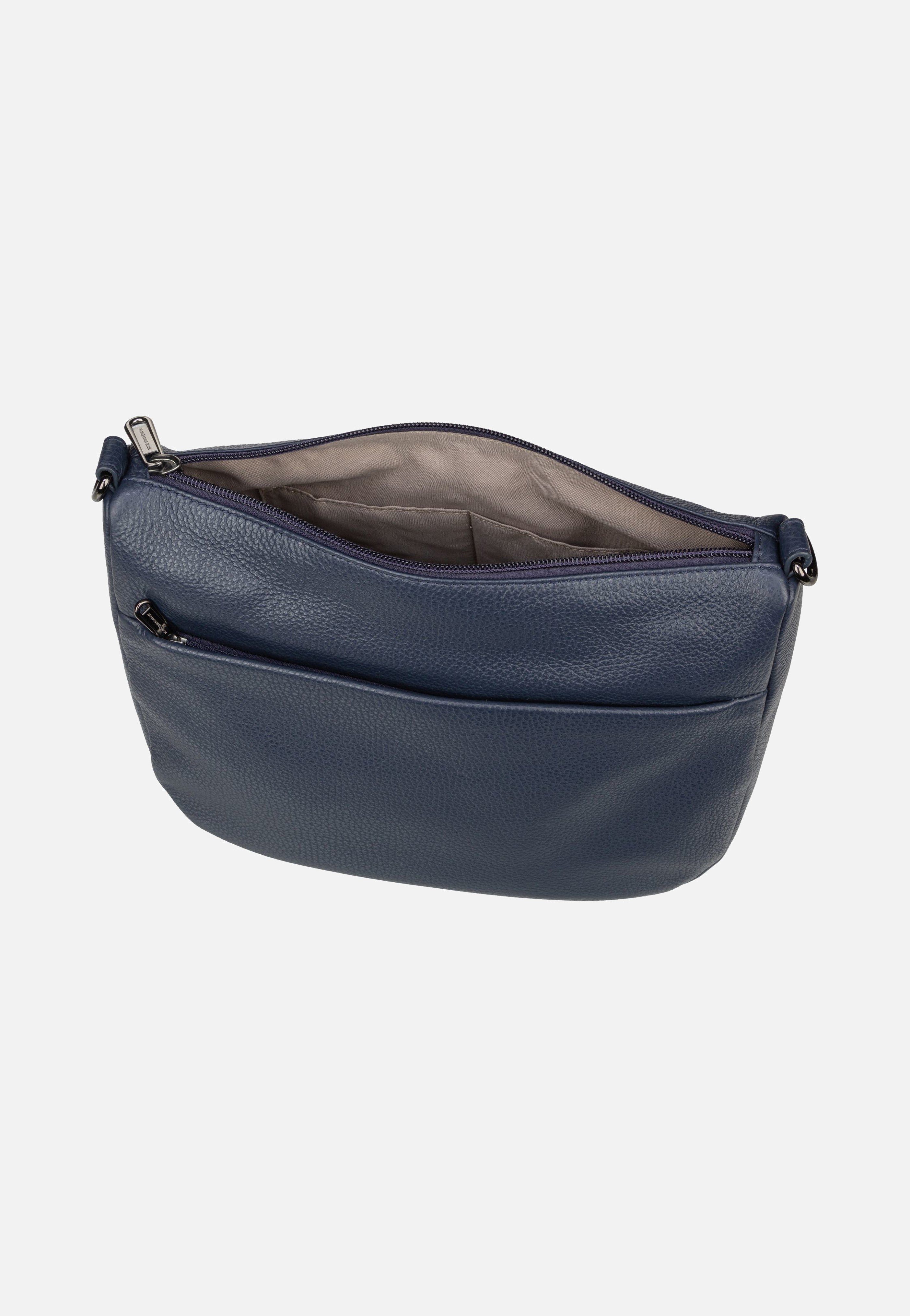 Mandarina Duck - Mellow Leather Hobo FZT79 Dress Blue - Pouch Bag | Women-Image