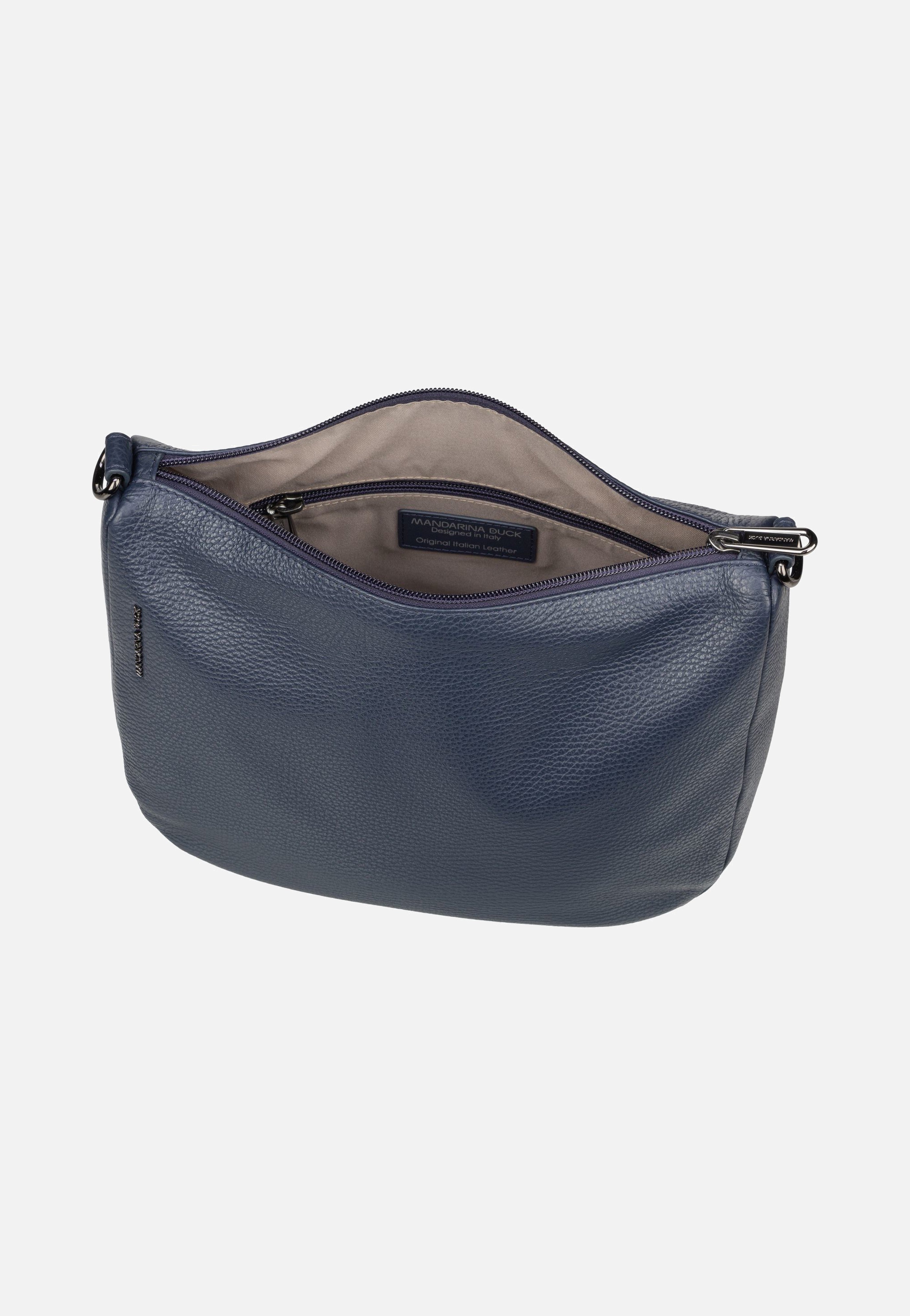 Mandarina Duck - Mellow Leather Hobo FZT79 Dress Blue - Pouch Bag | Women-Image