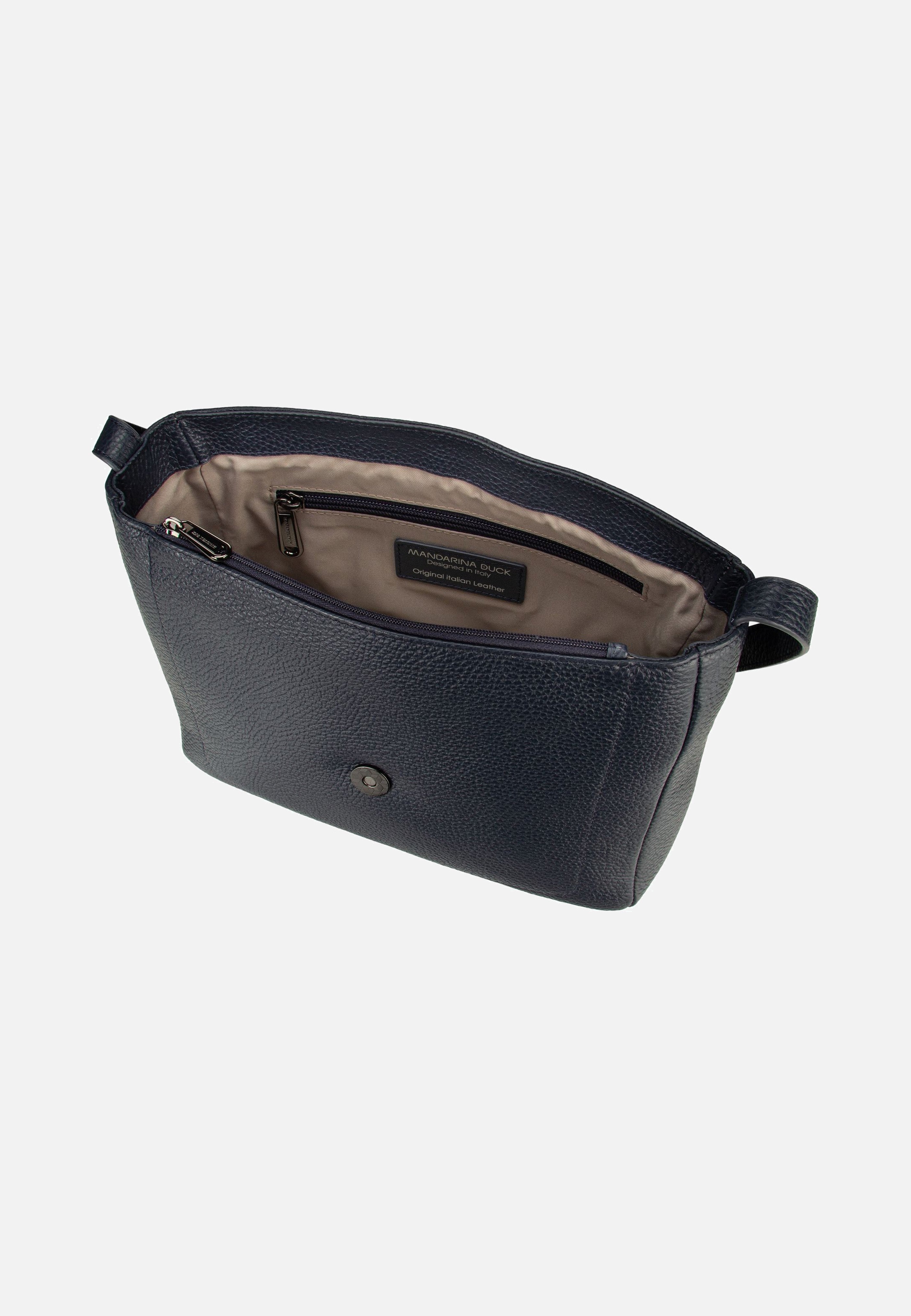 Mandarina Duck - Mellow Leather Hunting Bag FZT14 Dress Blue - Crossbody Bag | Women-Image
