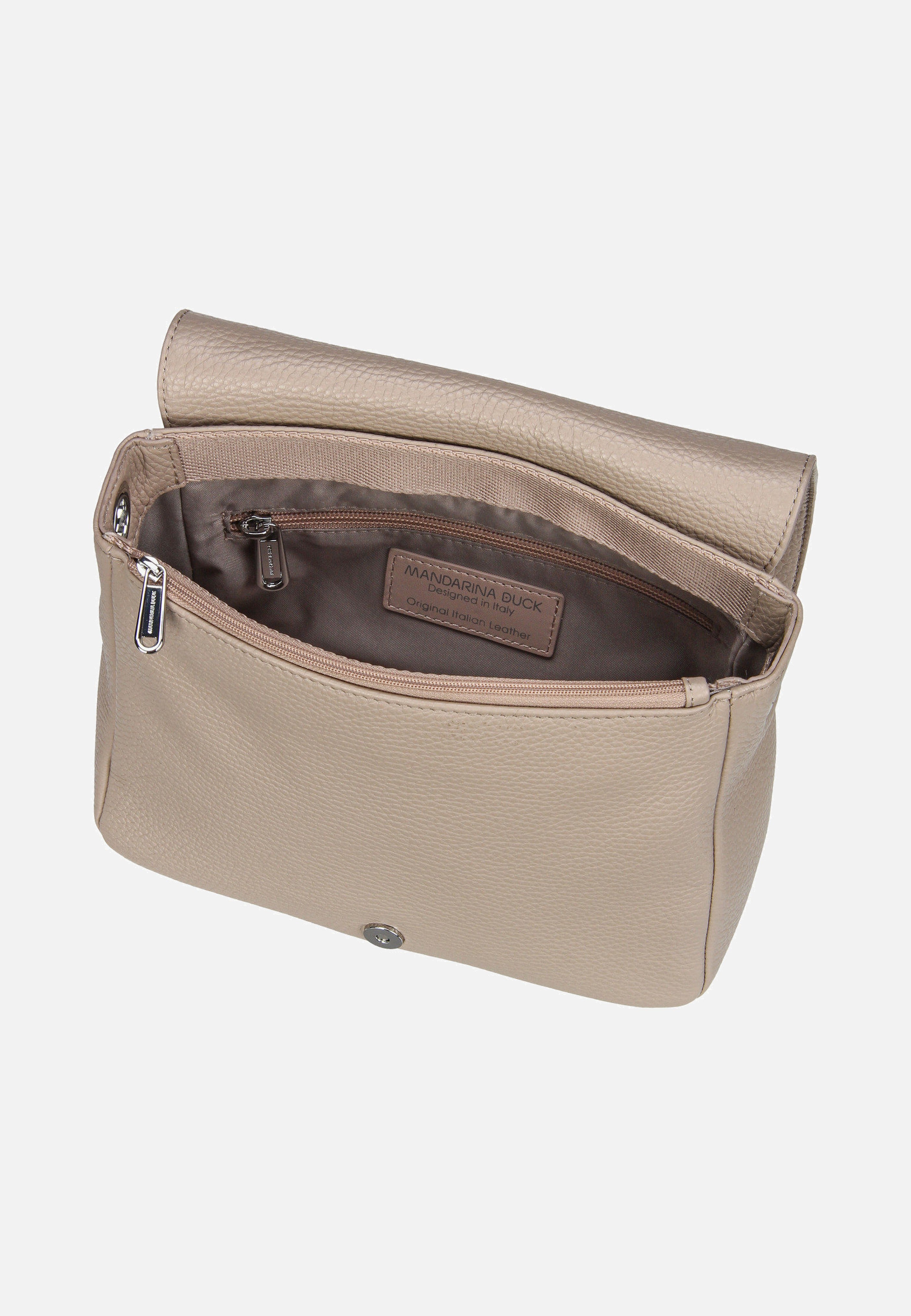 Mandarina Duck - Mellow Leather Hunting Bag FZT69 Warm Taupe - Shoulder Bag | Neutral-Image