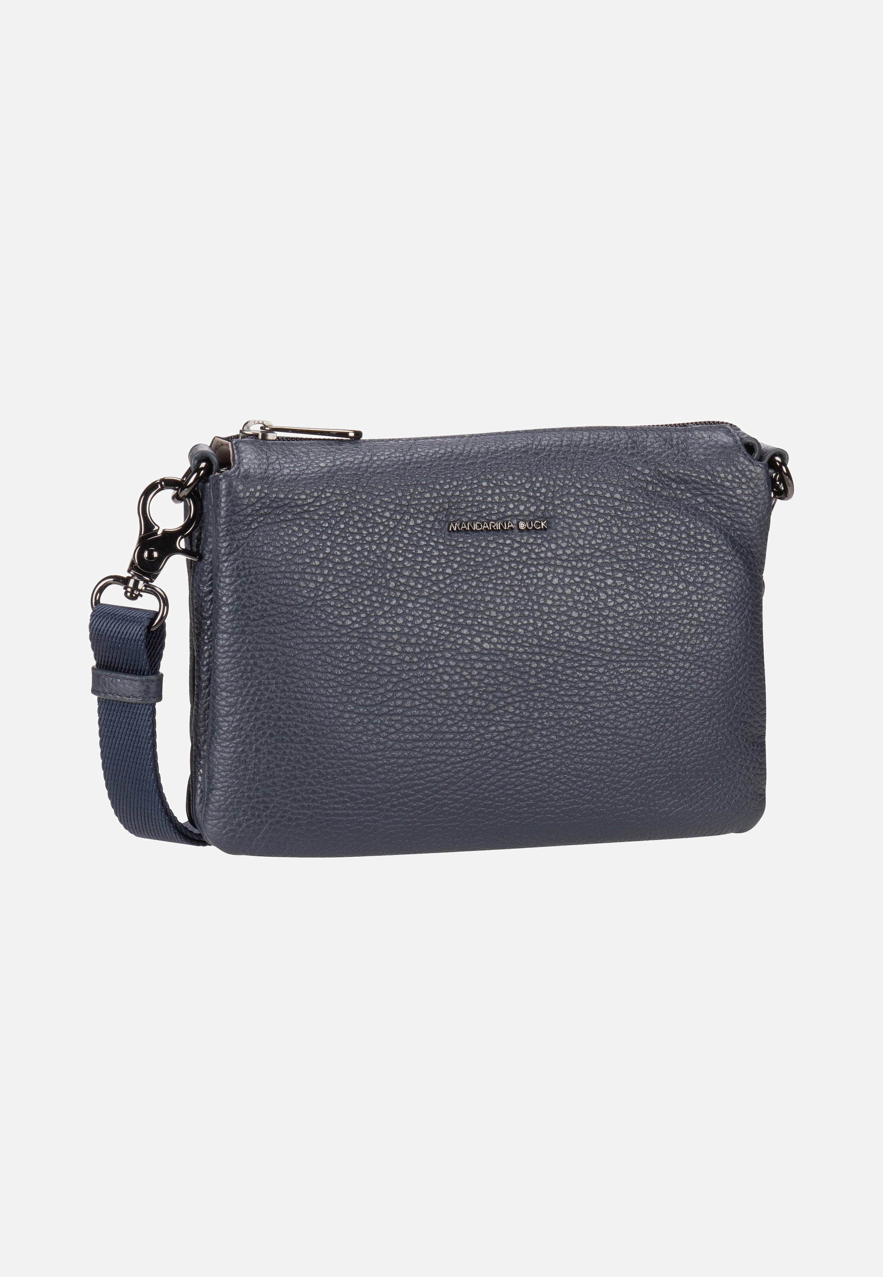 Mandarina Duck Mellow Leather Pochette FZT82 Dress Blue Umhängetasche