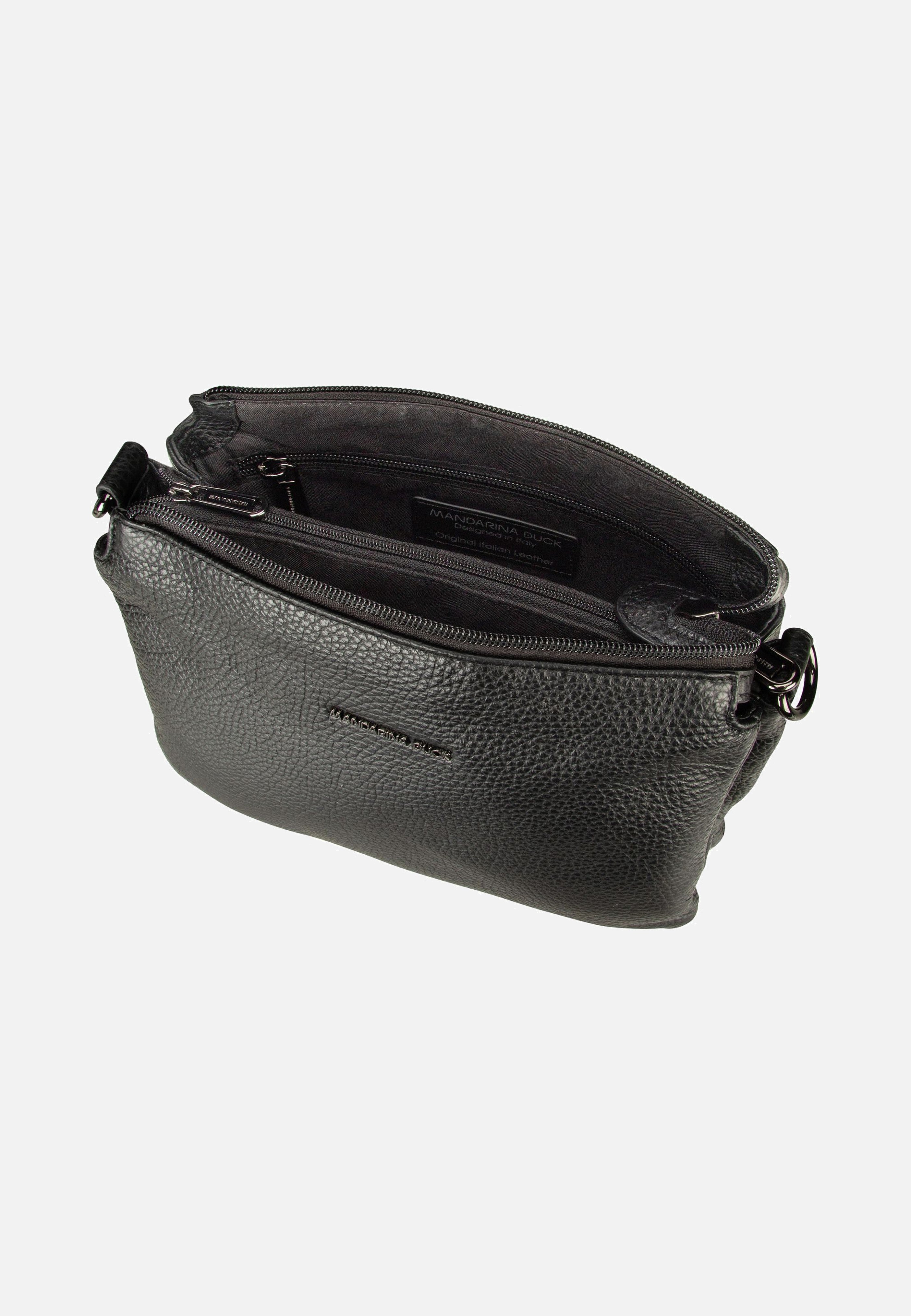 Mandarina Duck - Mellow Leather Pochette FZT82 Nero - Crossbody Bag | Women-Image