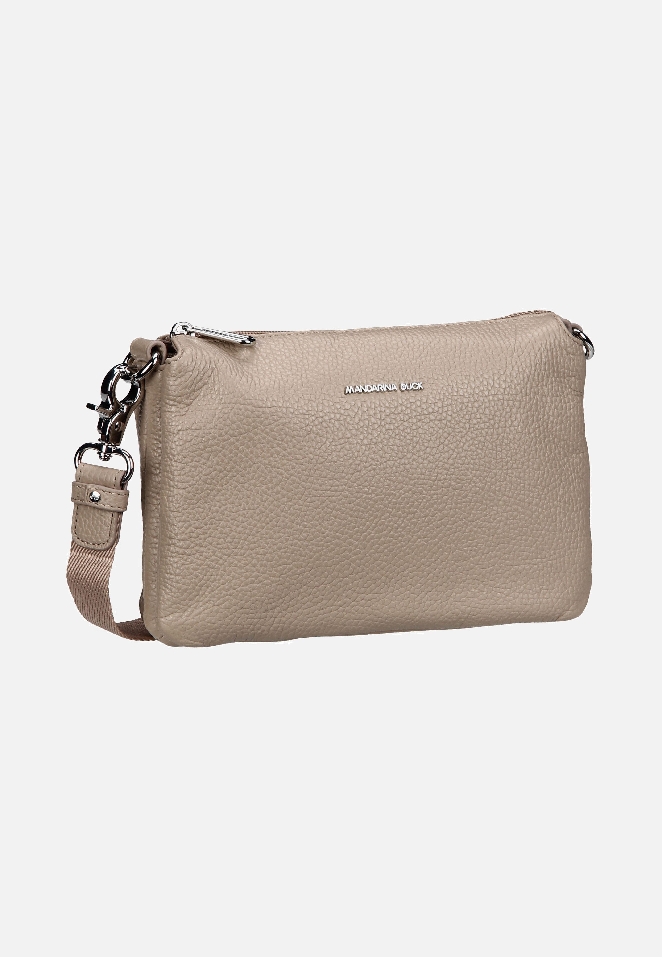 Mandarina Duck Mellow Leather Pochette FZT82 Warm Taupe Umhängetasche
