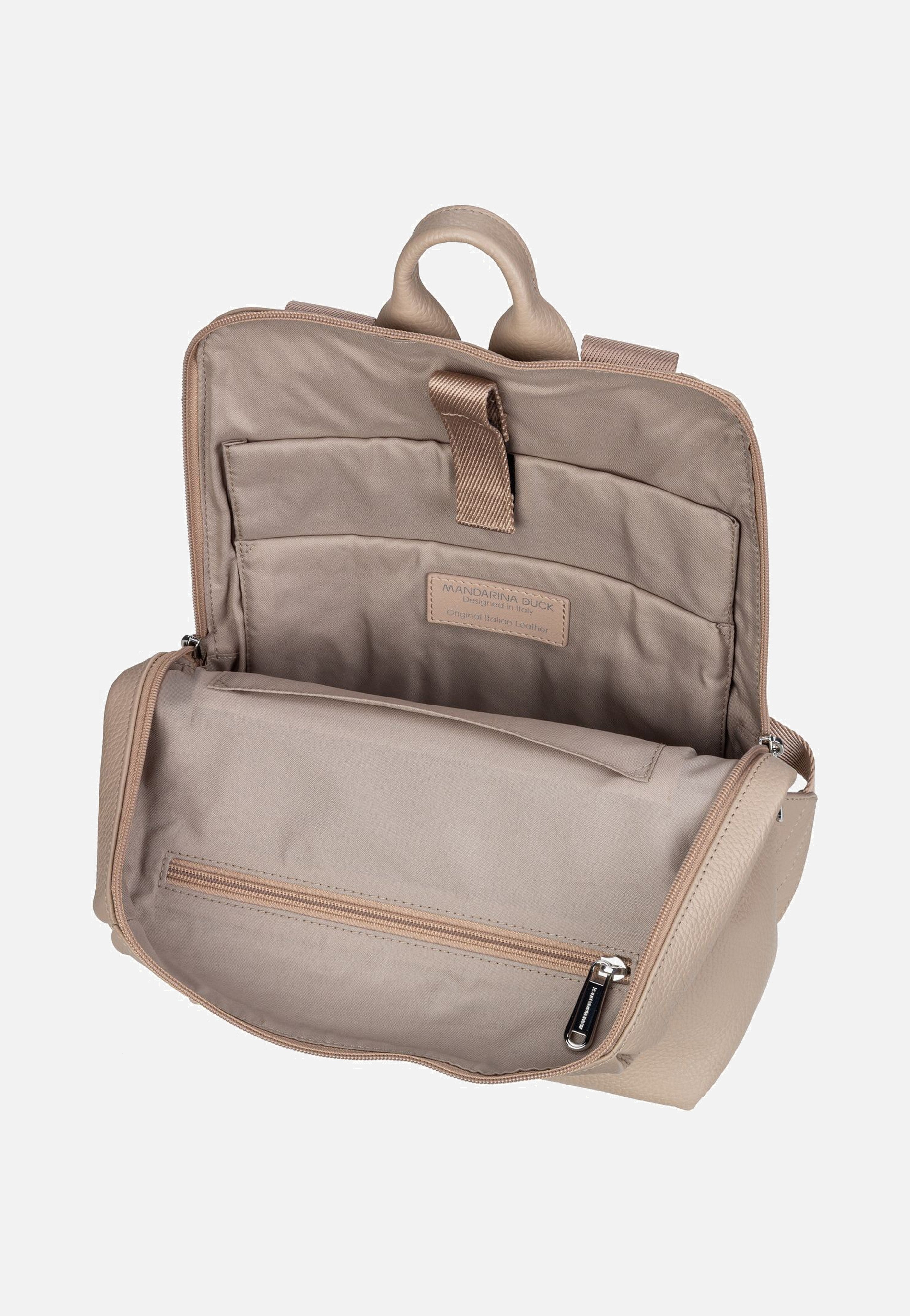 Mandarina Duck Mellow Leather Squared FZT38 Warm Taupe Rucksack