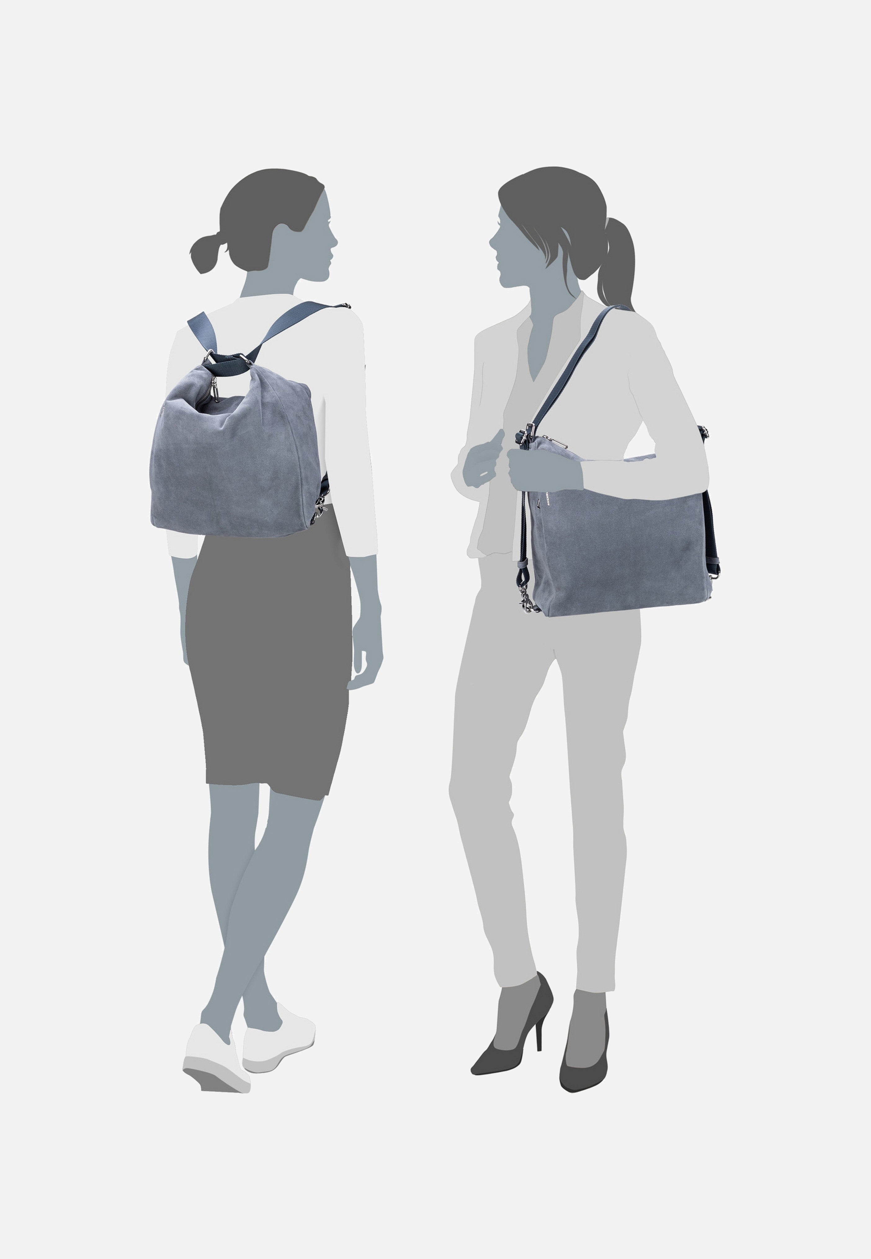 Mandarina Duck - Mellow Velvet Hobo LWT72 London Fog - Backpack | Women-Image