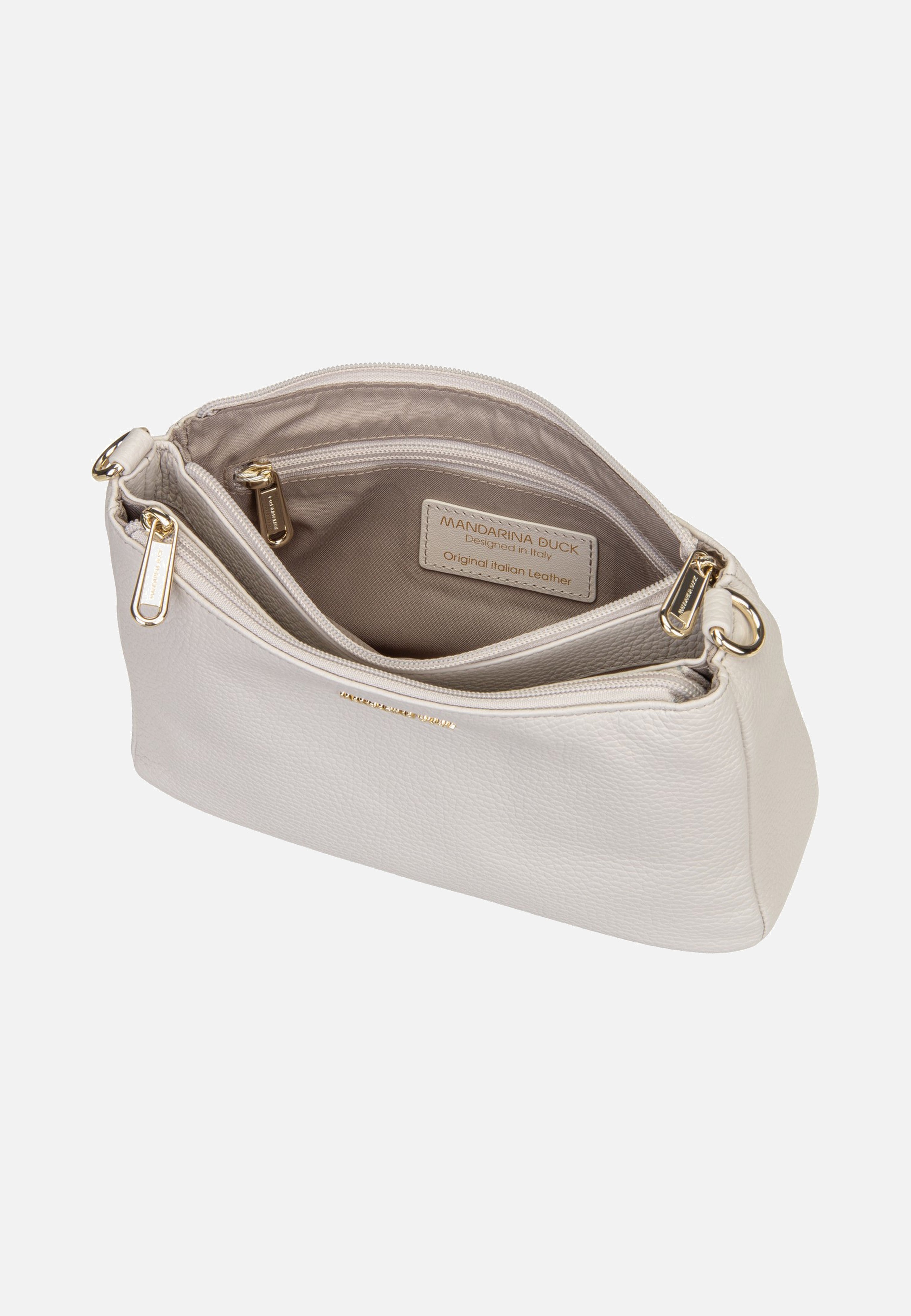 Mandarina Duck Mellow Leather Double Zipped FZTA8 Cocoon Crossbody Bag