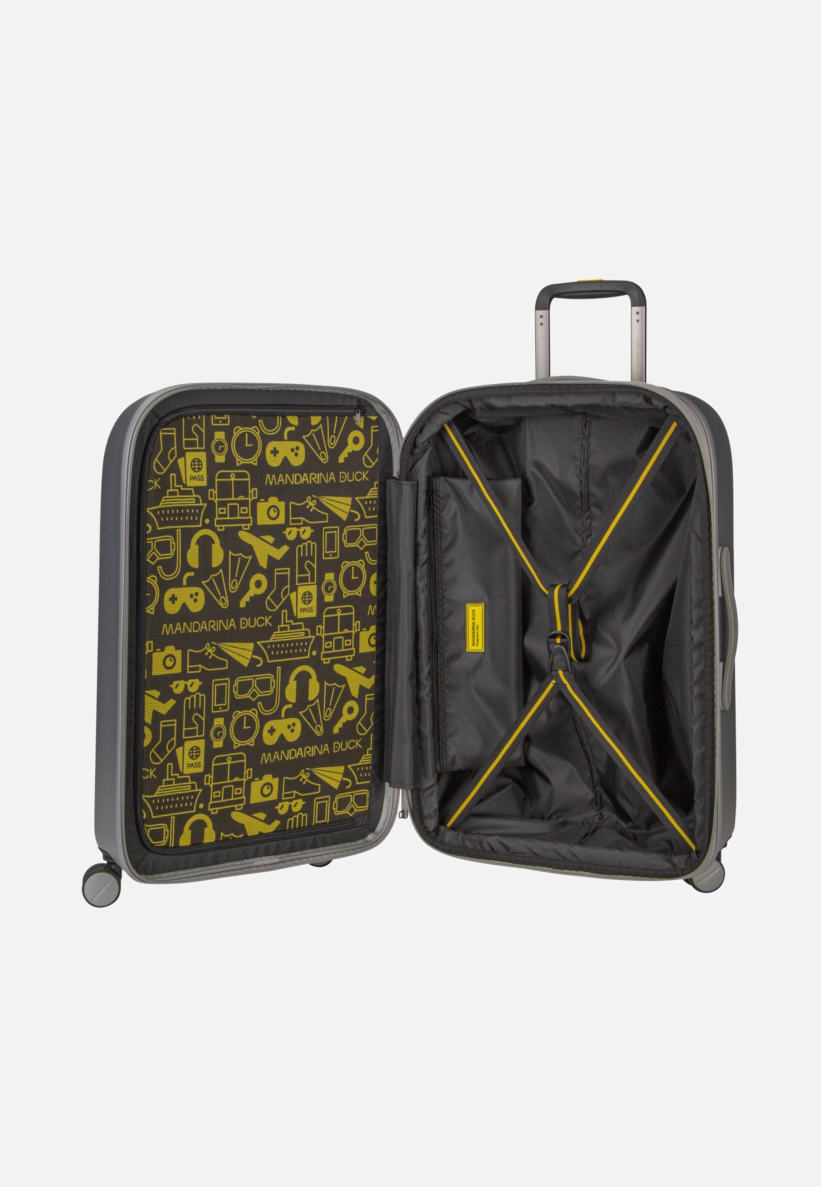 Mandarina Duck - Logoduck + Trolley Medium Exp Silver - Suitcase | Neutral-Image