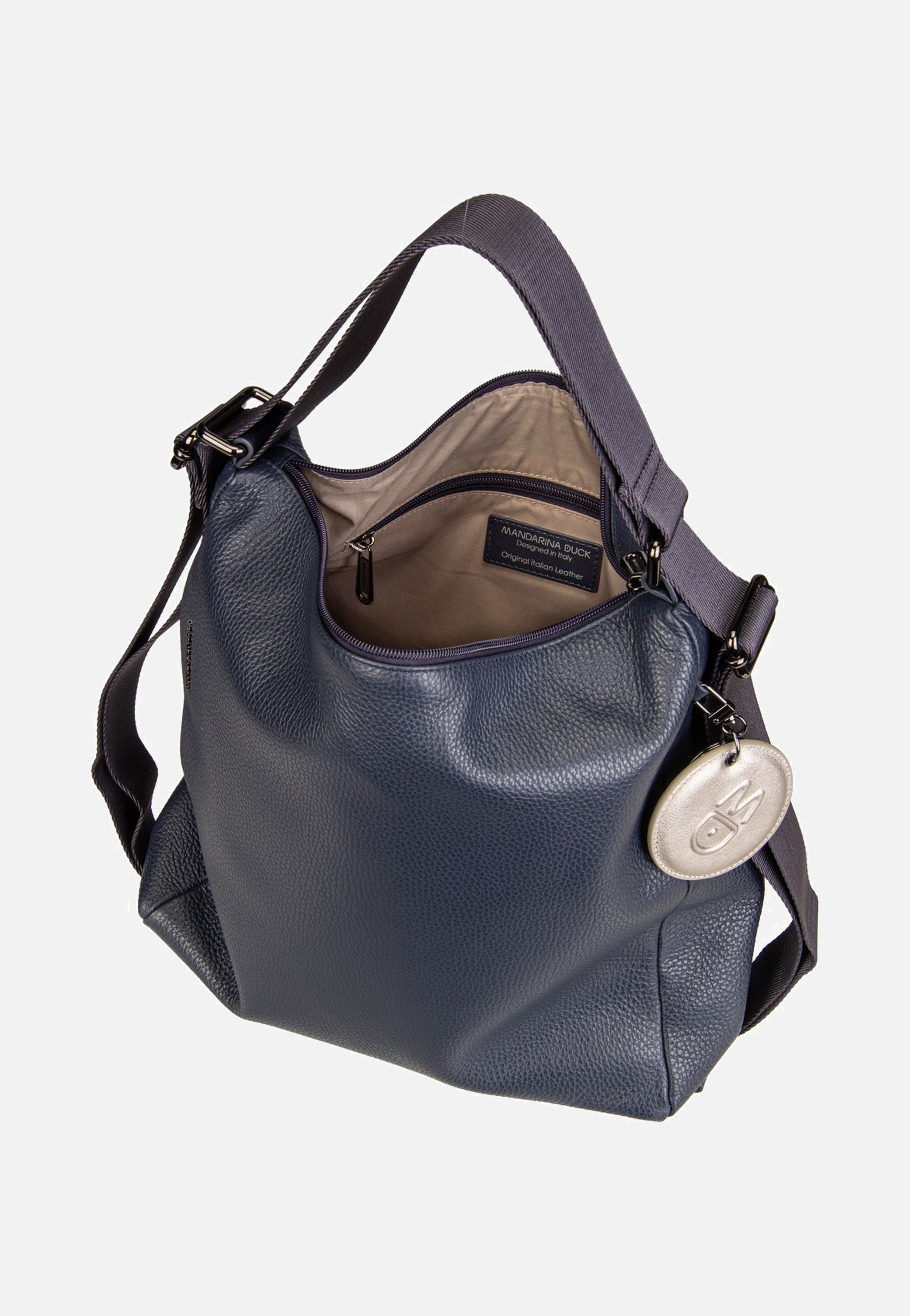 Mandarina Duck - Mellow Leather Hobo FZT72 Dress Blue - Backpack | Women-Image