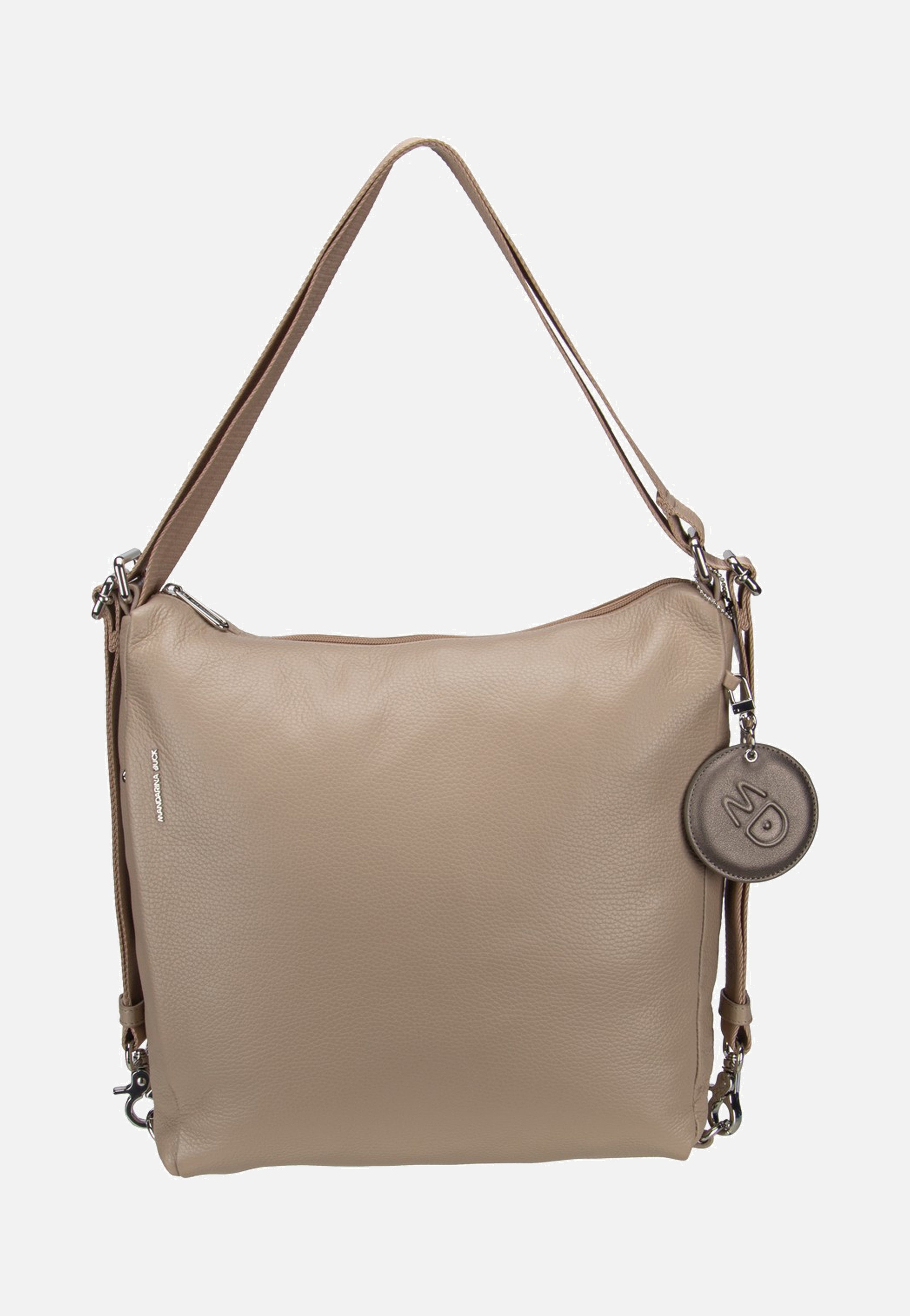 Mandarina Duck - Mellow Leather Hobo FZT72 Warm Taupe - Backpack | Women-Image