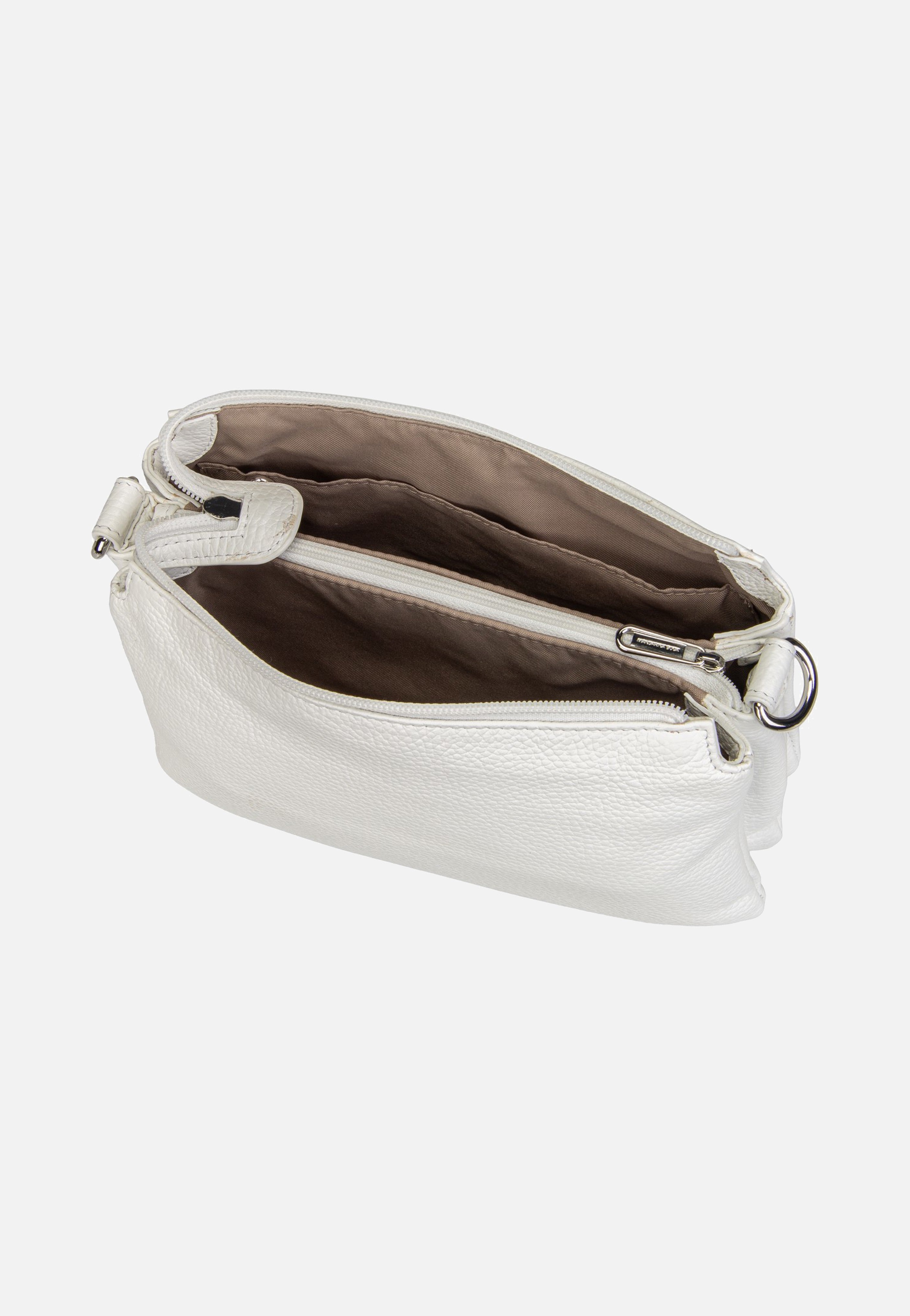 Mandarina Duck Mellow Leather Pochette FZT82 Blanc Umhängetasche