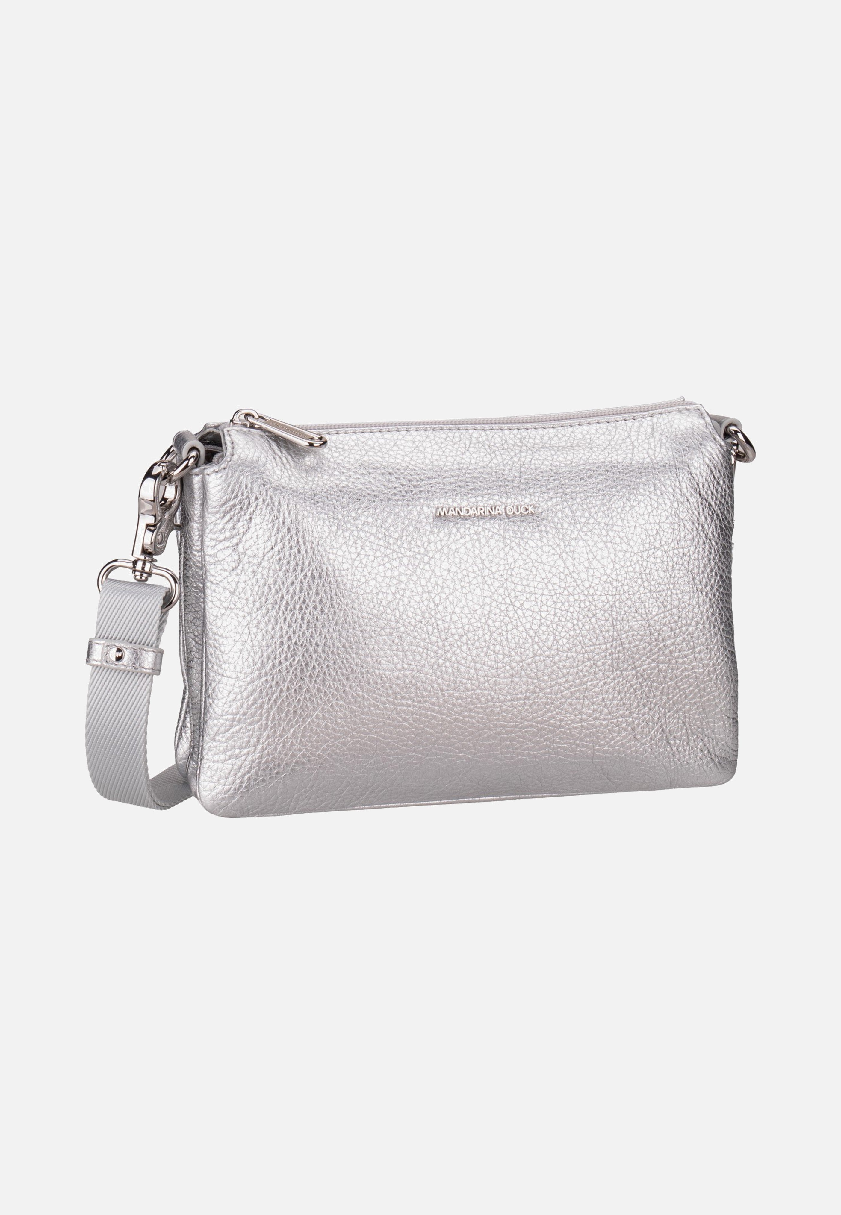 Mandarina Duck - Mellow Metal Triple Pochette OYT82 Silver - Crossbody Bag | Women-Image