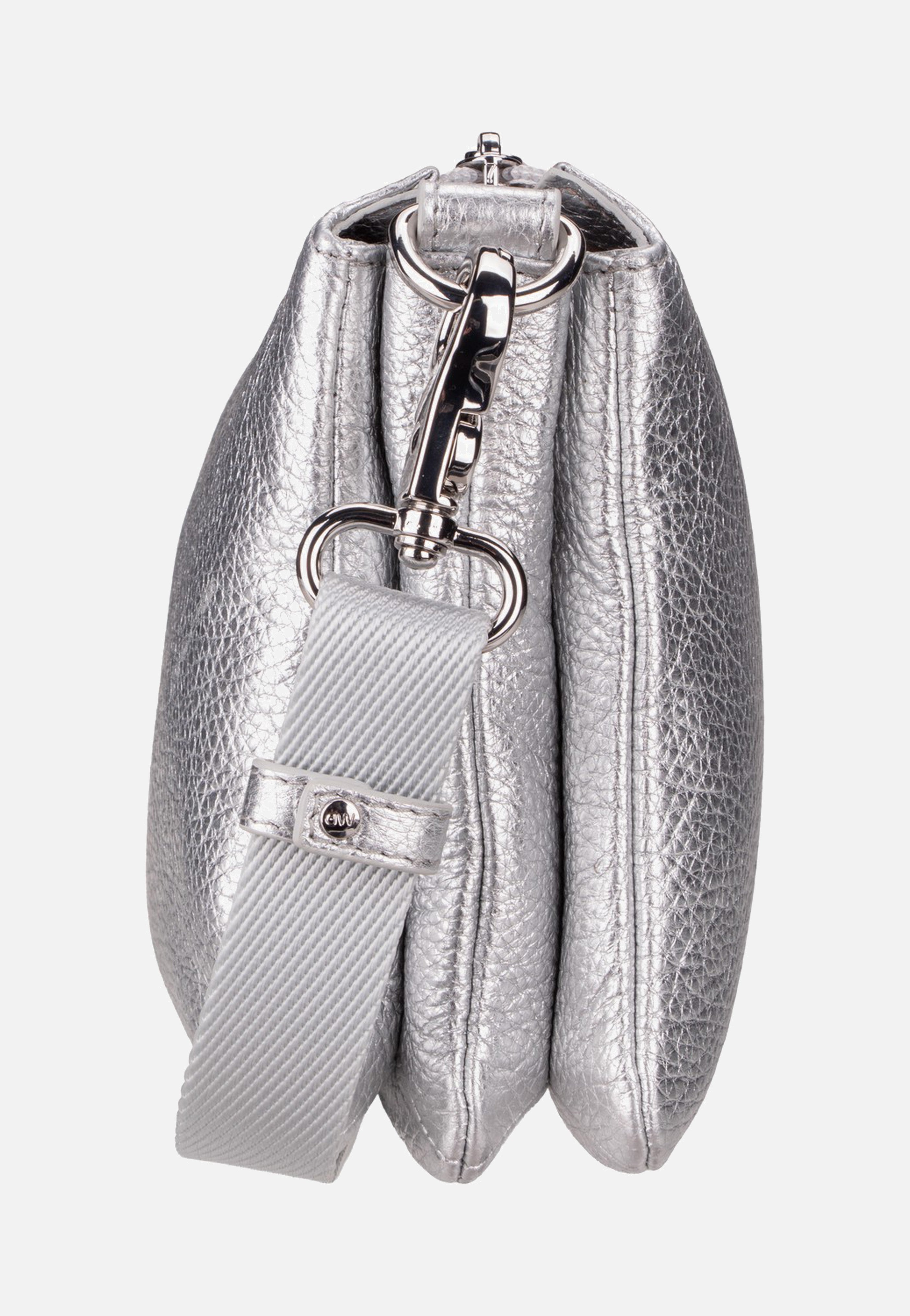 Mandarina Duck Mellow Metal Triple Pochette OYT82 Silver Umhängetasche