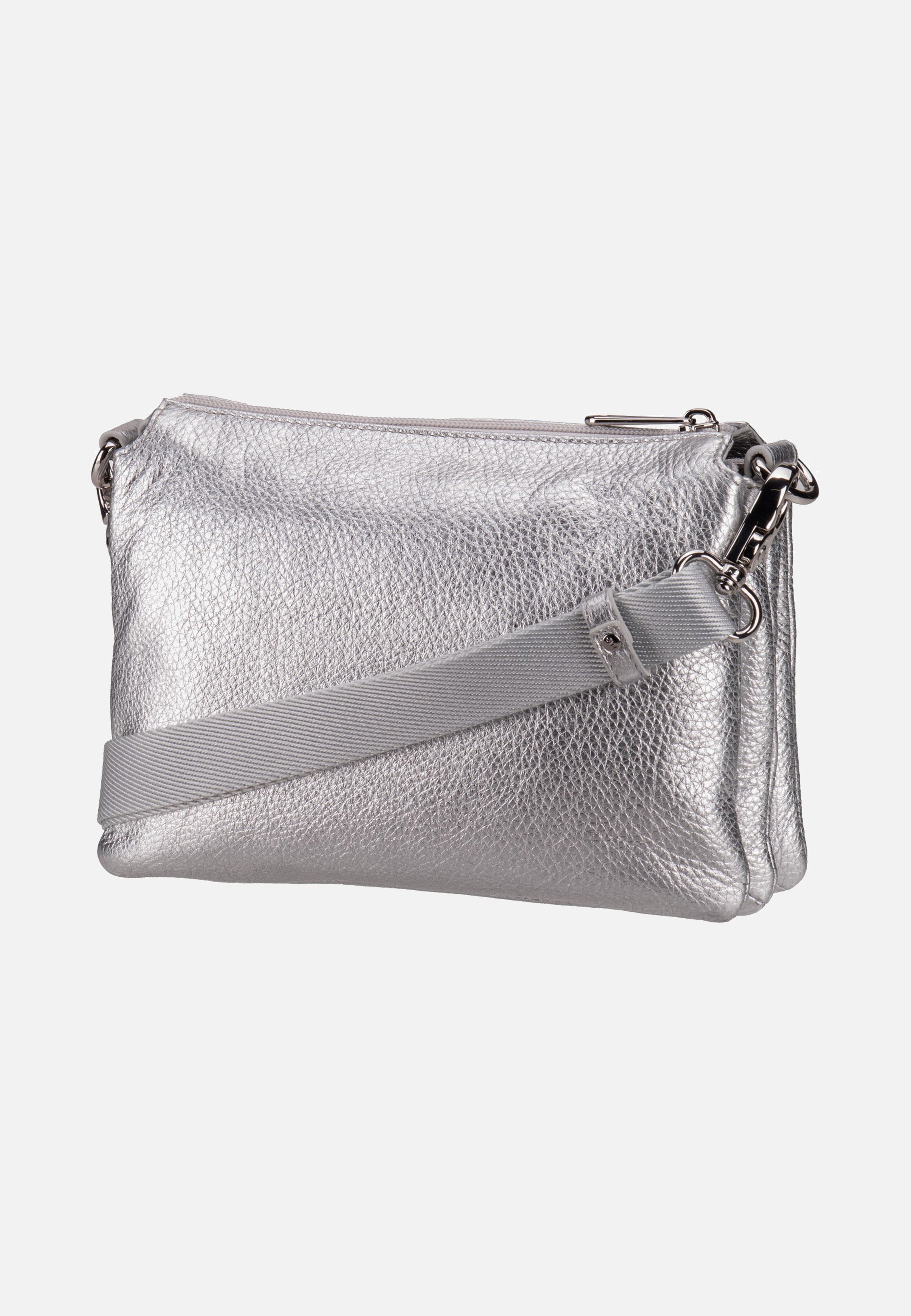 Mandarina Duck Mellow Metal Triple Pochette OYT82 Silver Umhängetasche