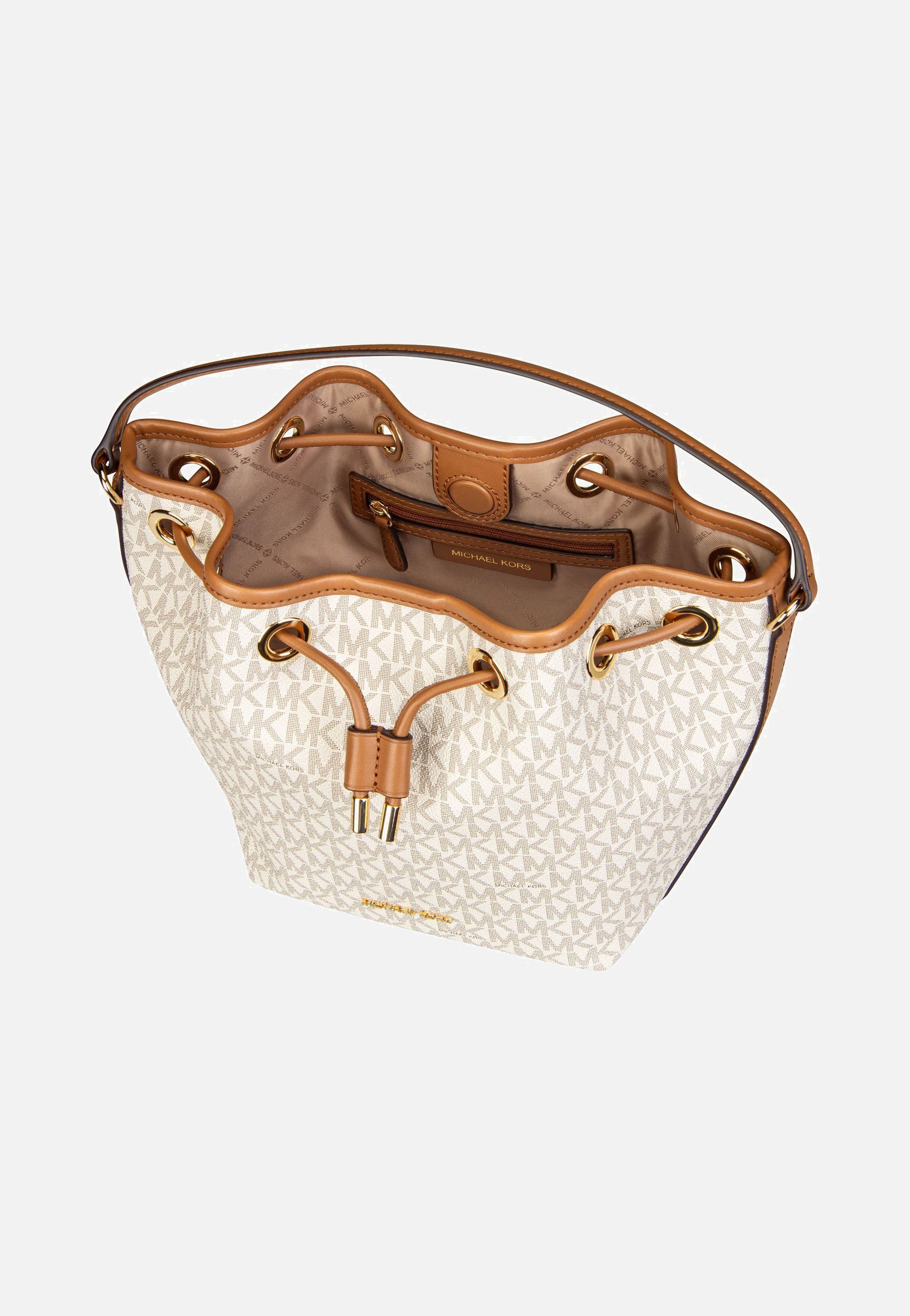 Michael Kors - Avery MD Bucket MSGR MK Sig Vanilla/Acorn - Bucket Bag | Women-Image