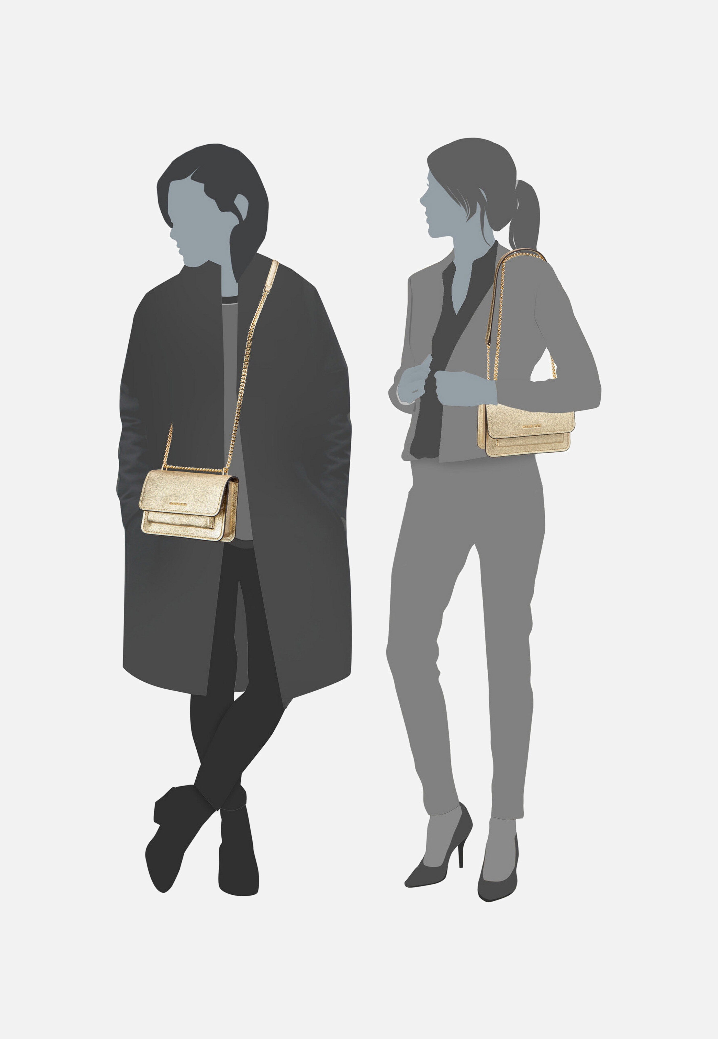 Michael Kors - Claire SM Xbody Pebble Pale Gold - Evening Bag | Women-Image