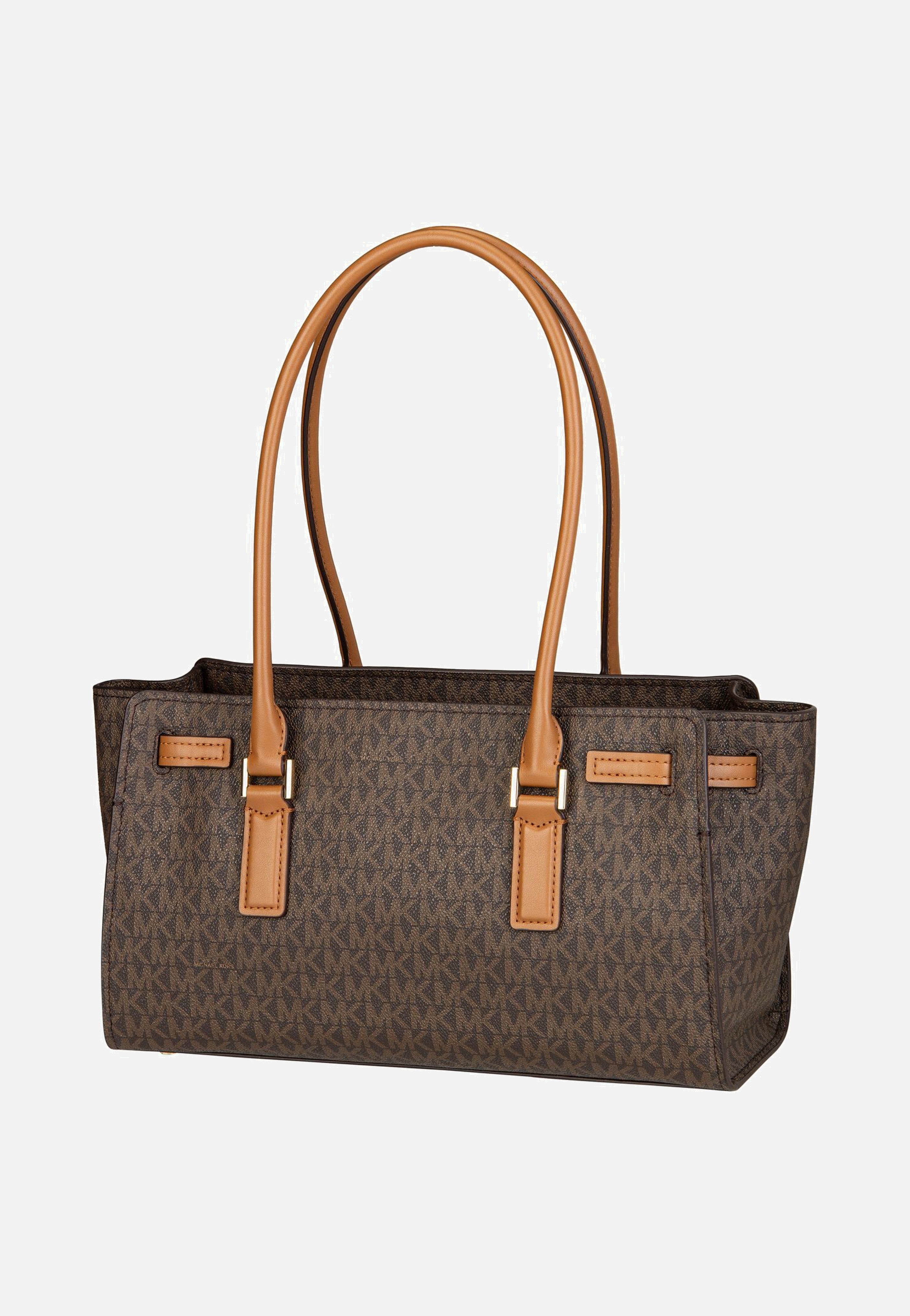 Michael Kors - Hamilton SM EW Shoulder Tote MK SIG Brown/Acorn - Shoulder Bag | Women-Image