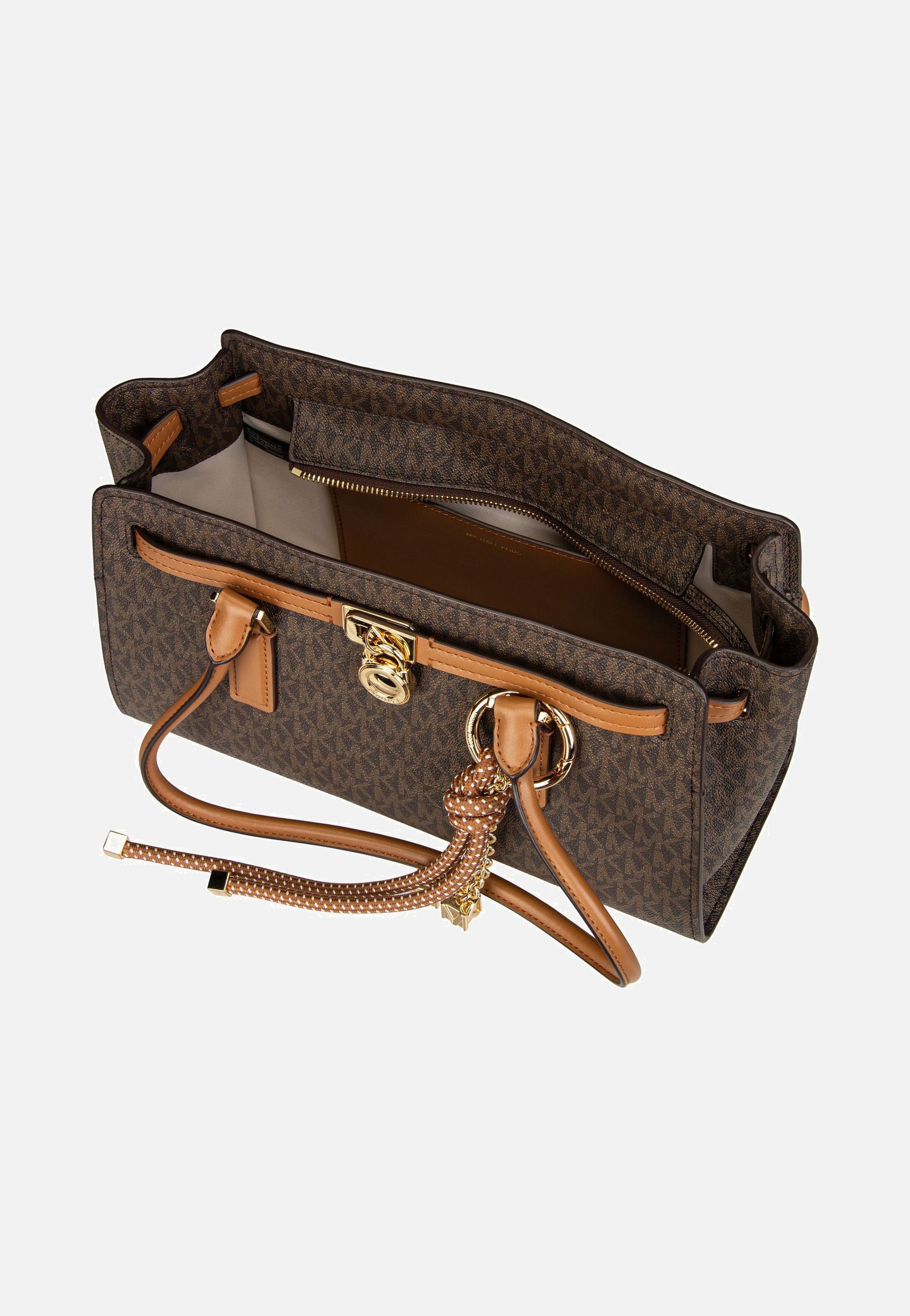 Michael Kors - Hamilton SM EW Shoulder Tote MK SIG Brown/Acorn - Shoulder Bag | Women-Image