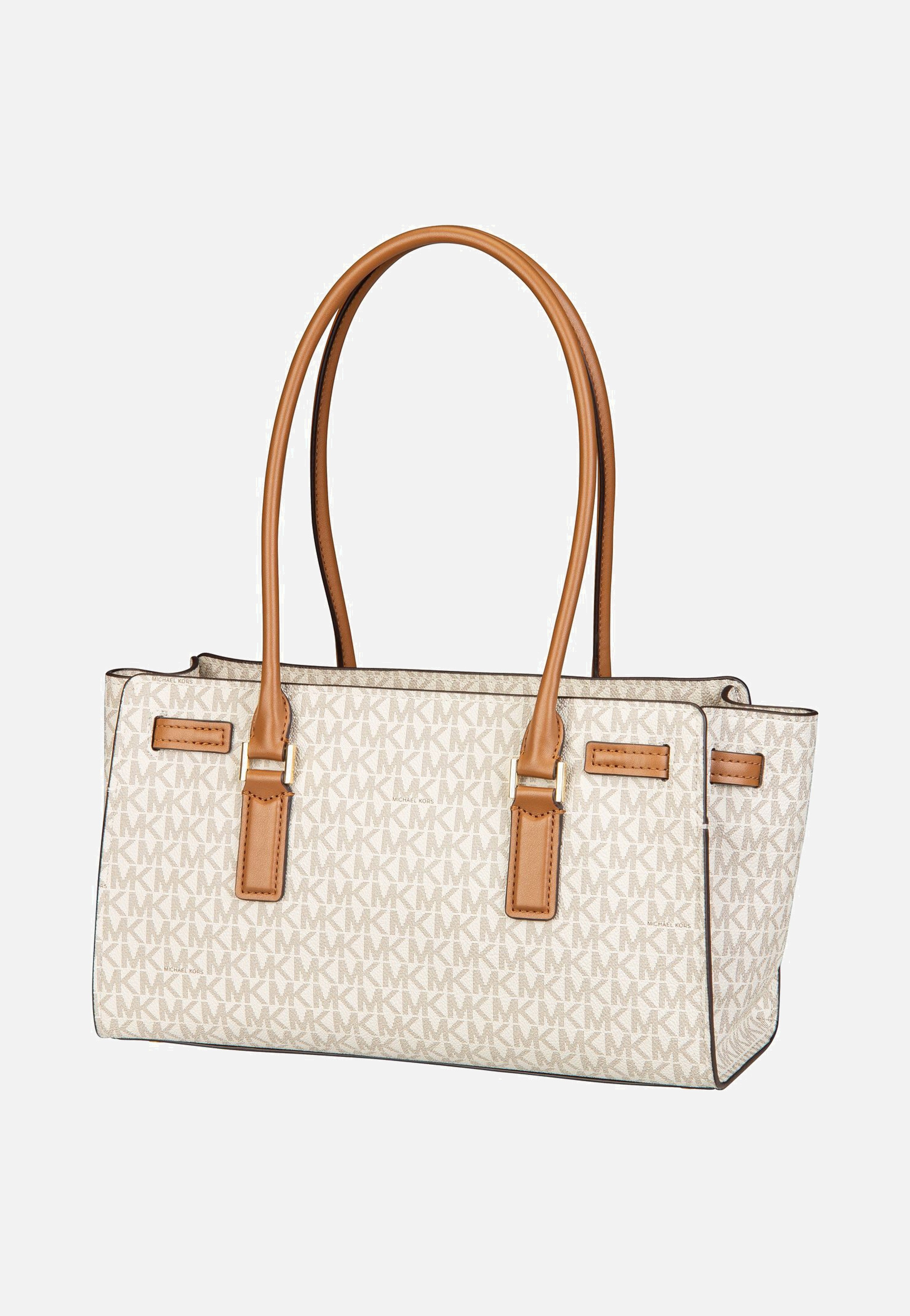 Michael Kors - Hamilton SM EW Shoulder Tote MK SIG Vanilla/Acorn - Shoulder Bag | Women-Image