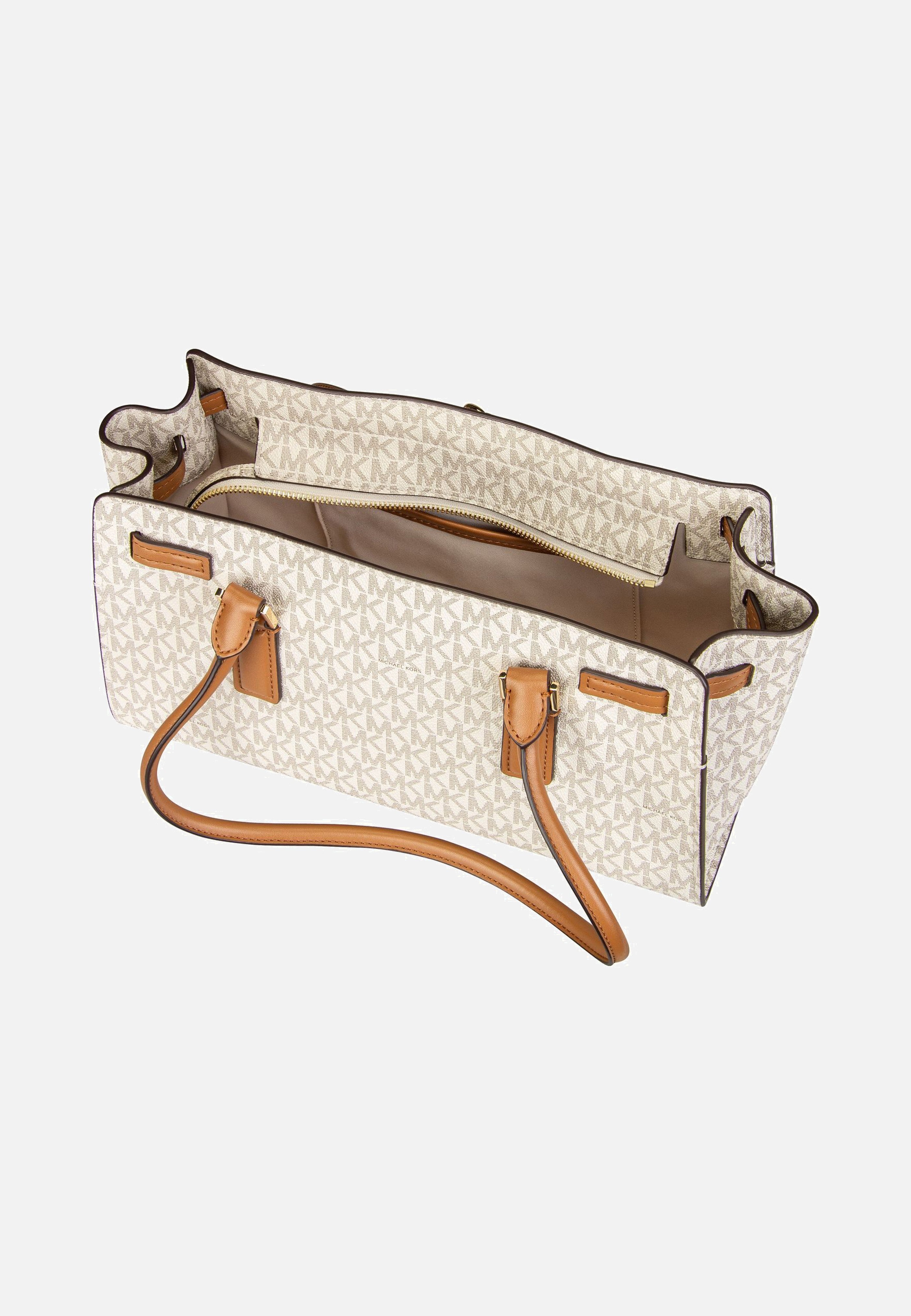 Michael Kors - Hamilton SM EW Shoulder Tote MK SIG Vanilla/Acorn - Shoulder Bag | Women-Image