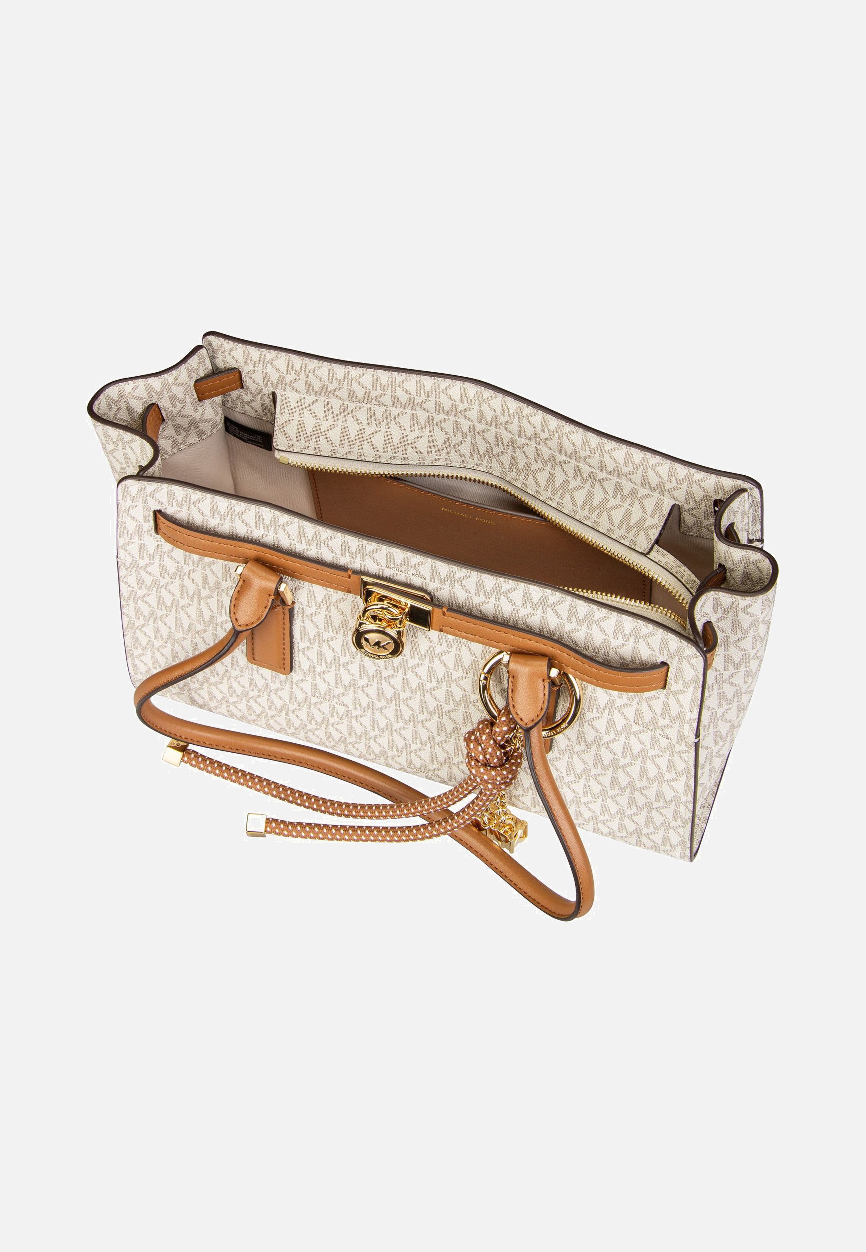 Michael Kors - Hamilton SM EW Shoulder Tote MK SIG Vanilla/Acorn - Shoulder Bag | Women-Image