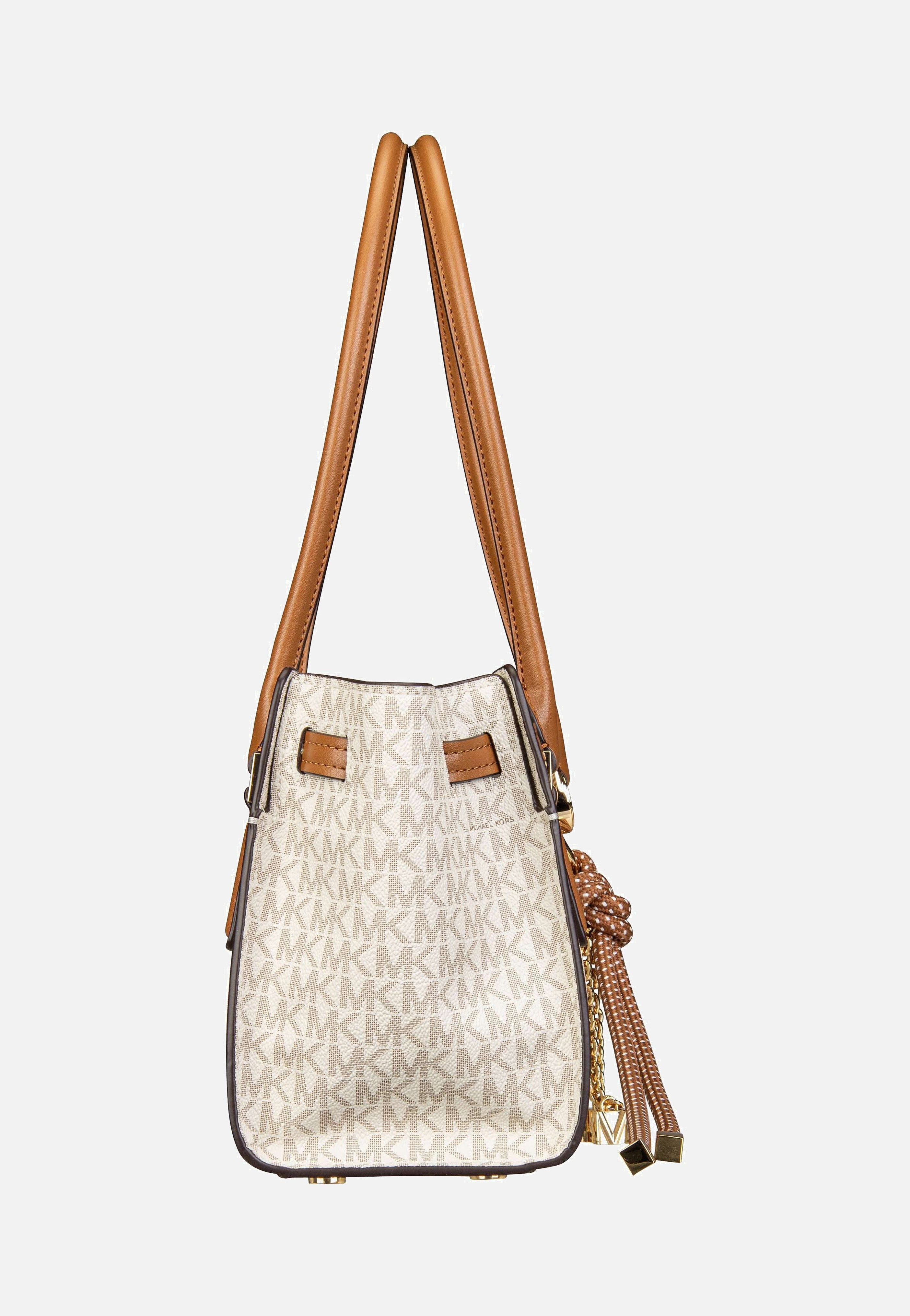 Michael Kors Hamilton SM EW Shoulder Tote MK SIG Vanilla/Acorn Schultertasche