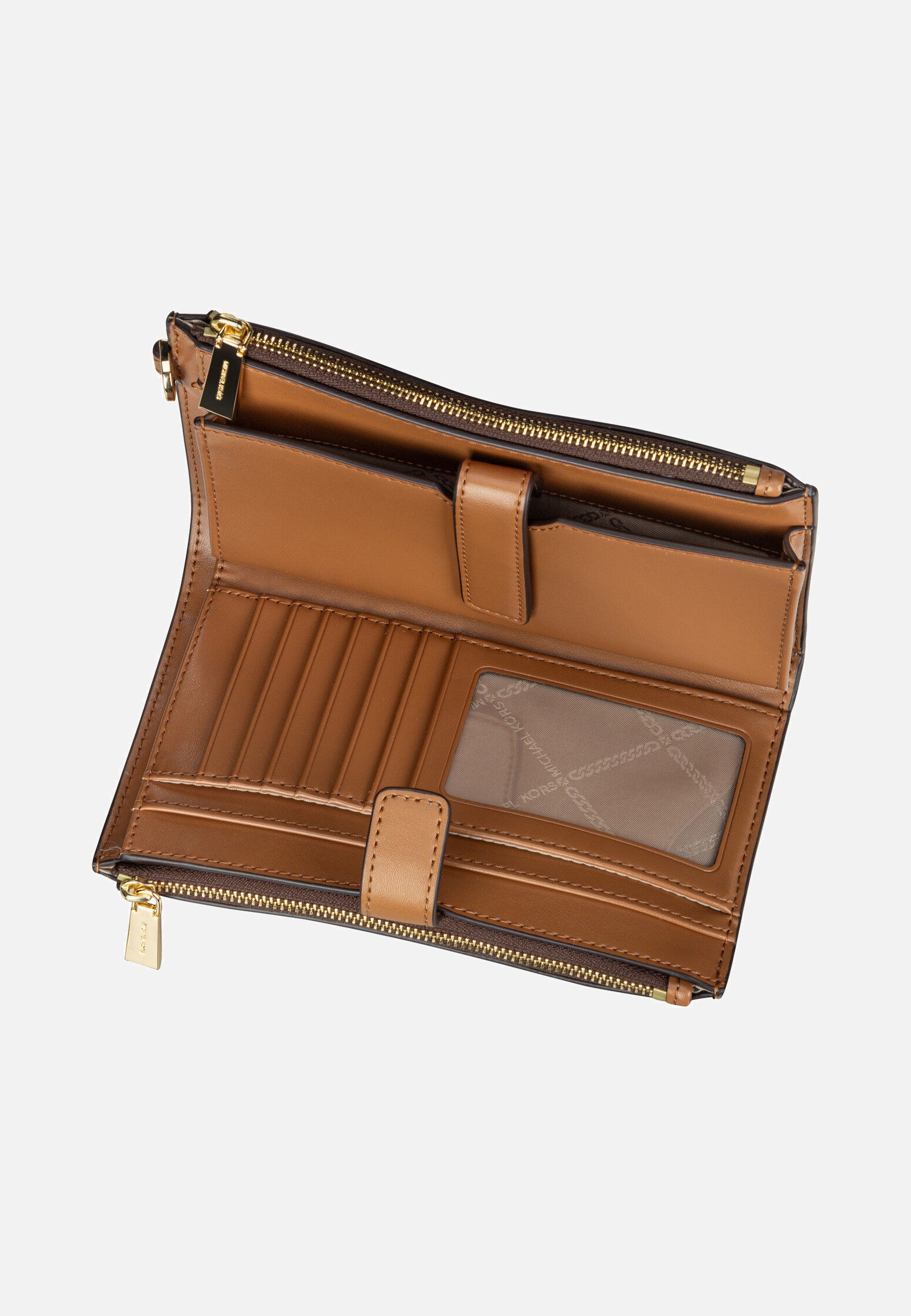 Michael Kors - Jet Set Double Zip MK SIG Brown - Clutch | Women-Image