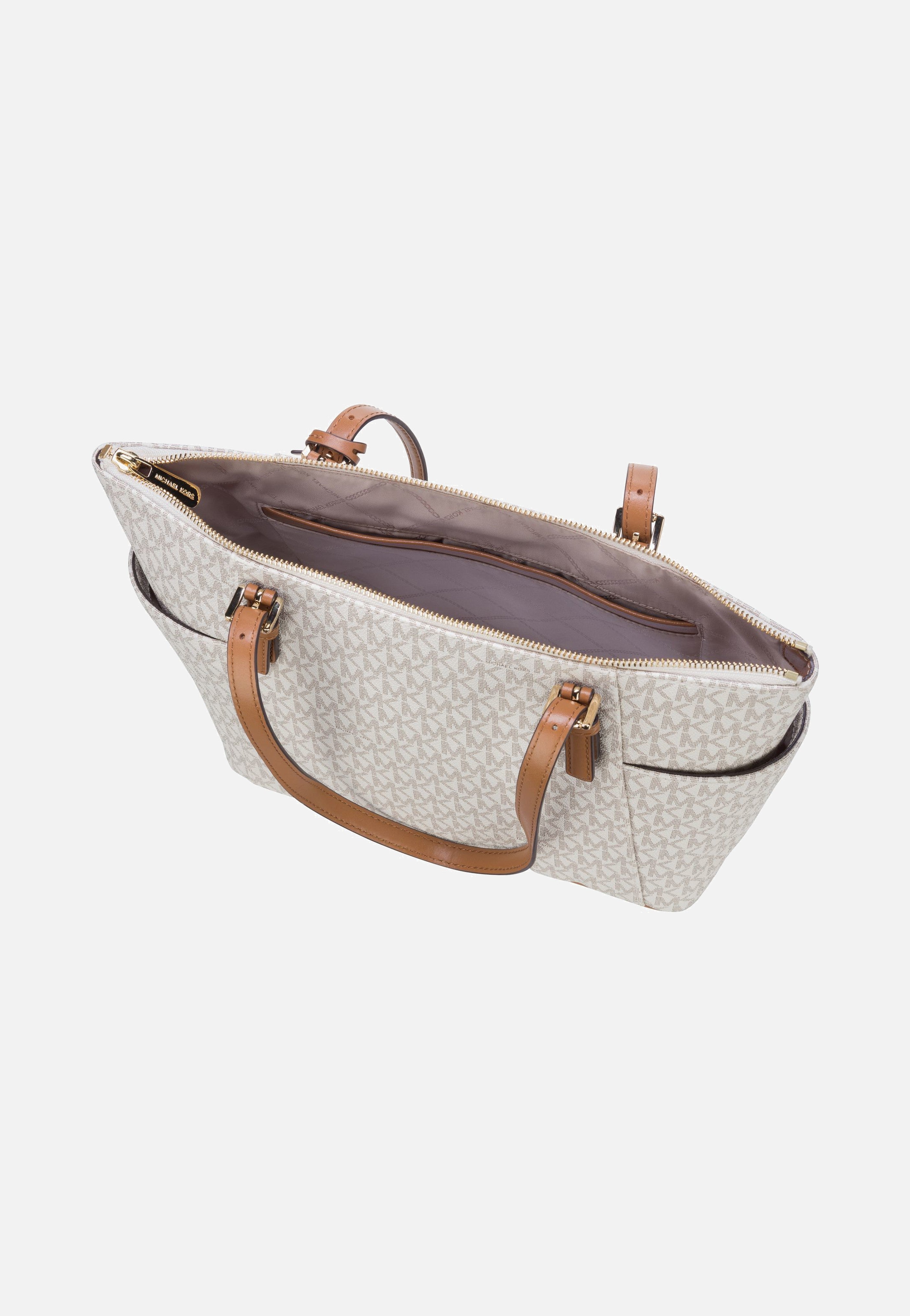 Michael Kors - Jet Set Item EW TZ Tote MK Signature Vanilla/Acorn - Shopper | Women-Image
