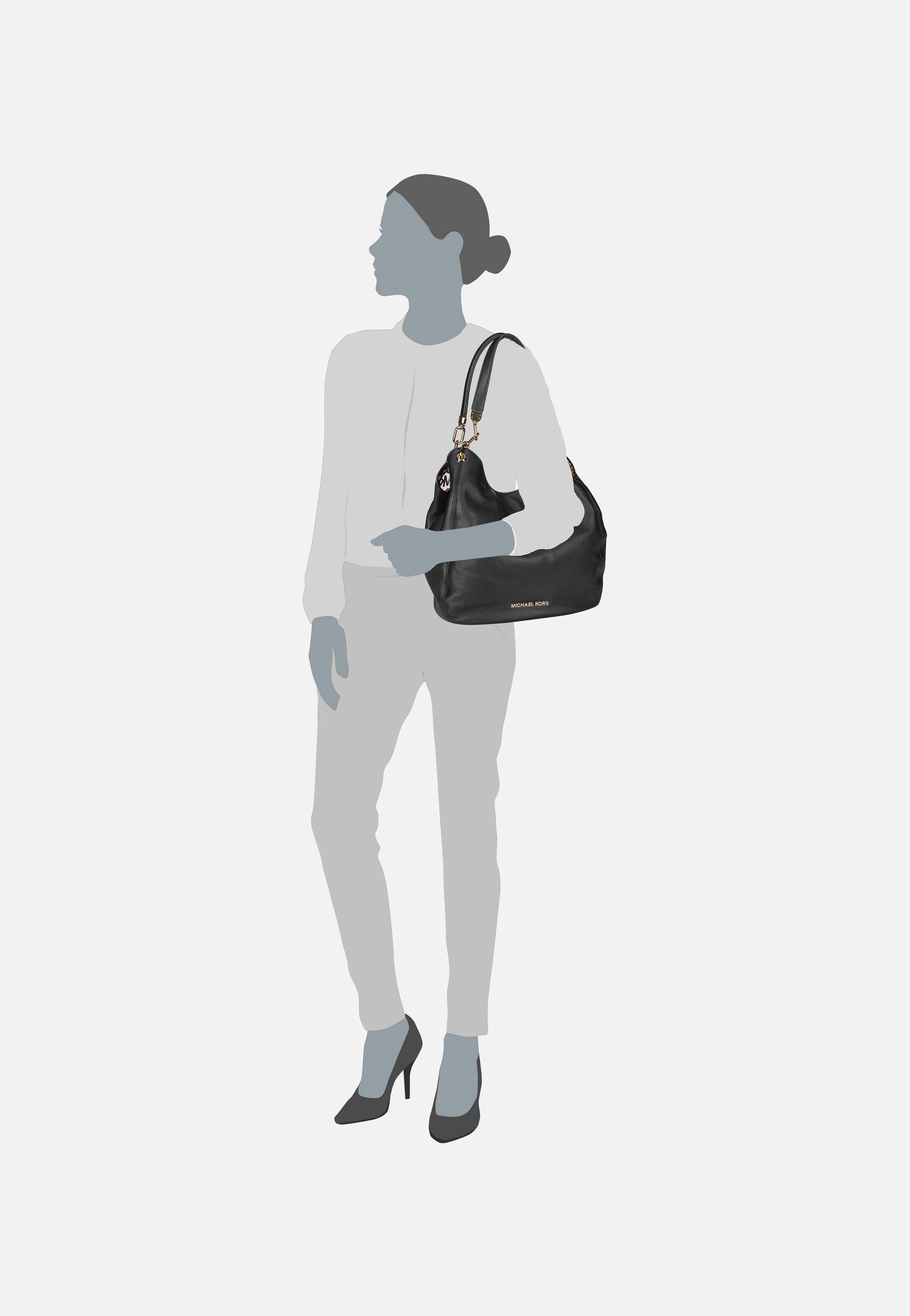 Michael Kors - Lillie Large Chain Shoulder Tote Black - Hobo Bag | Women-Image