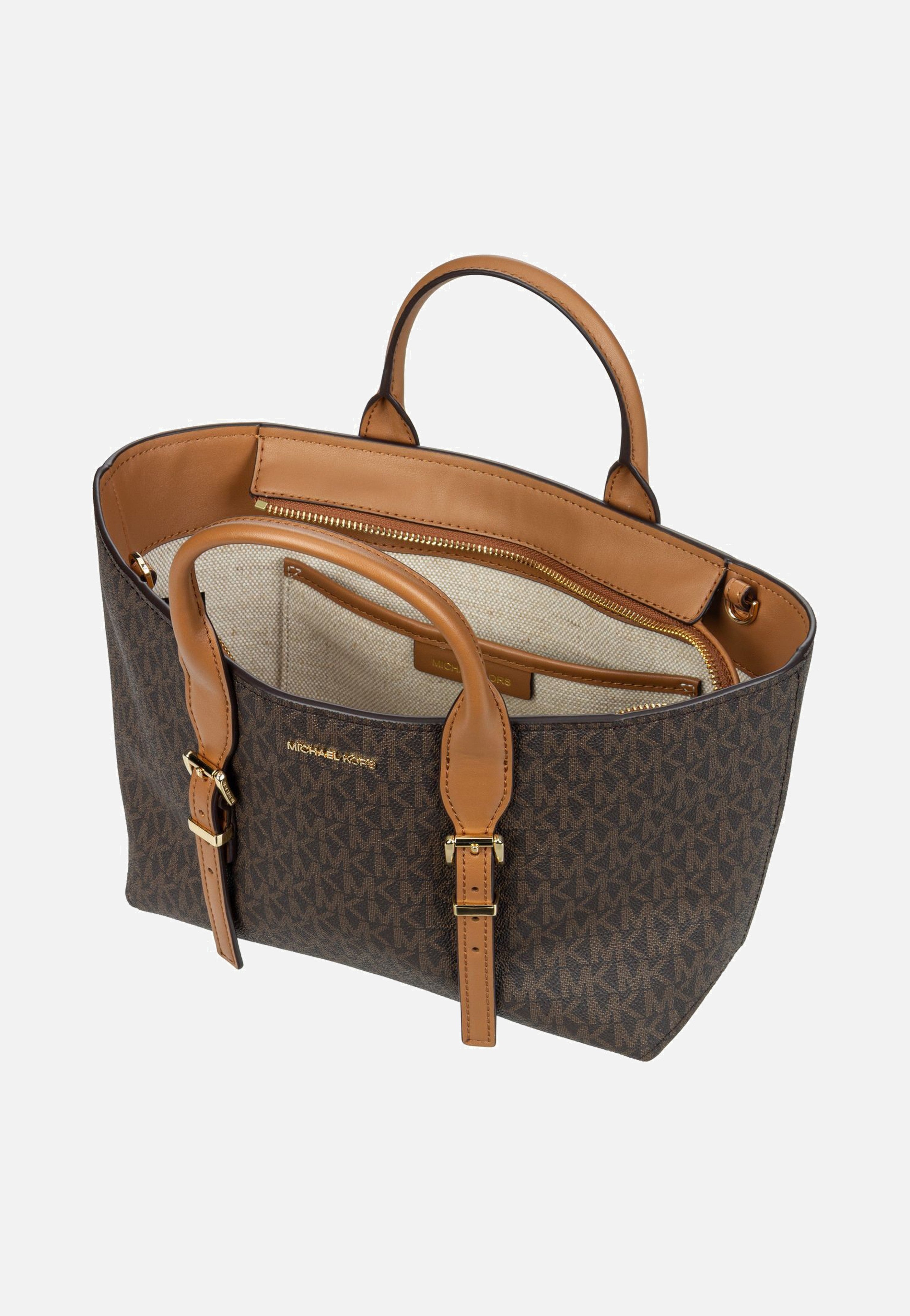 Michael Kors Moore SM MK SIG Brown/Acorn Handle Bag