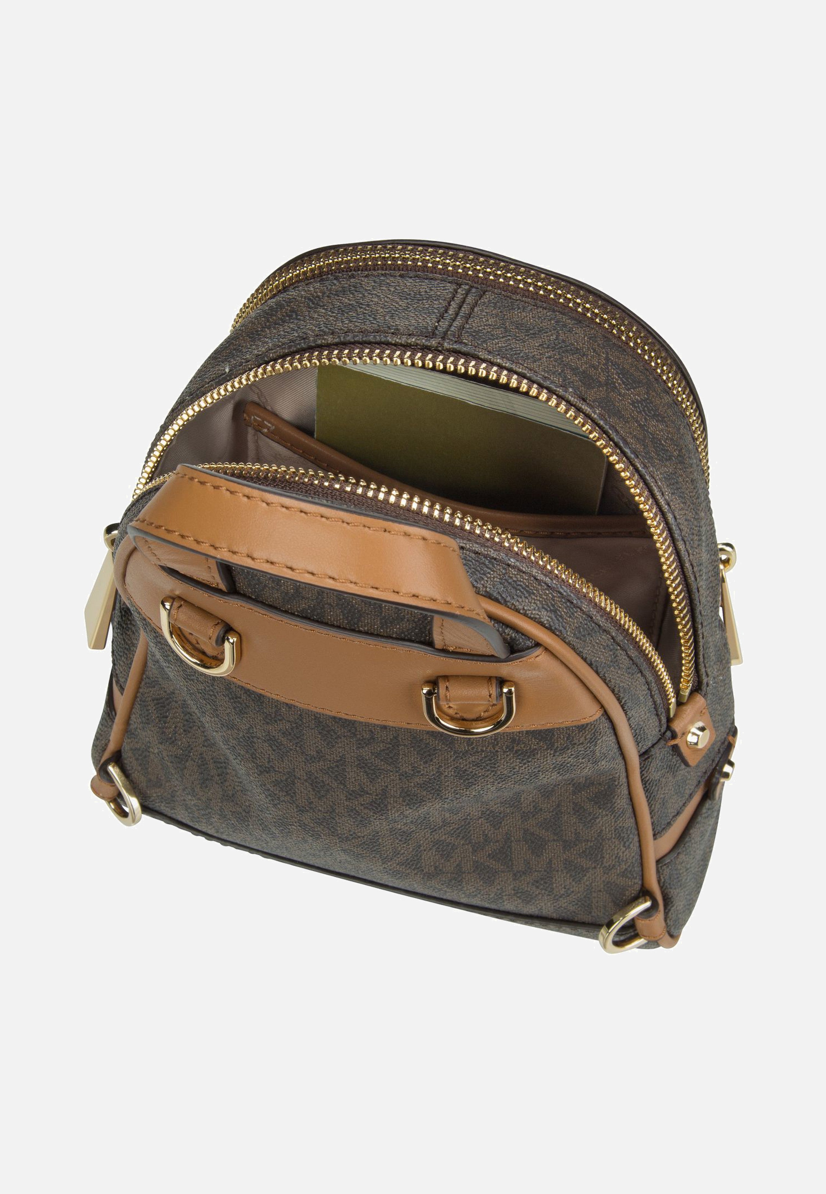 Michael Kors - Rhea Zip XS MK Signature Brown - Backpack | Women-Image