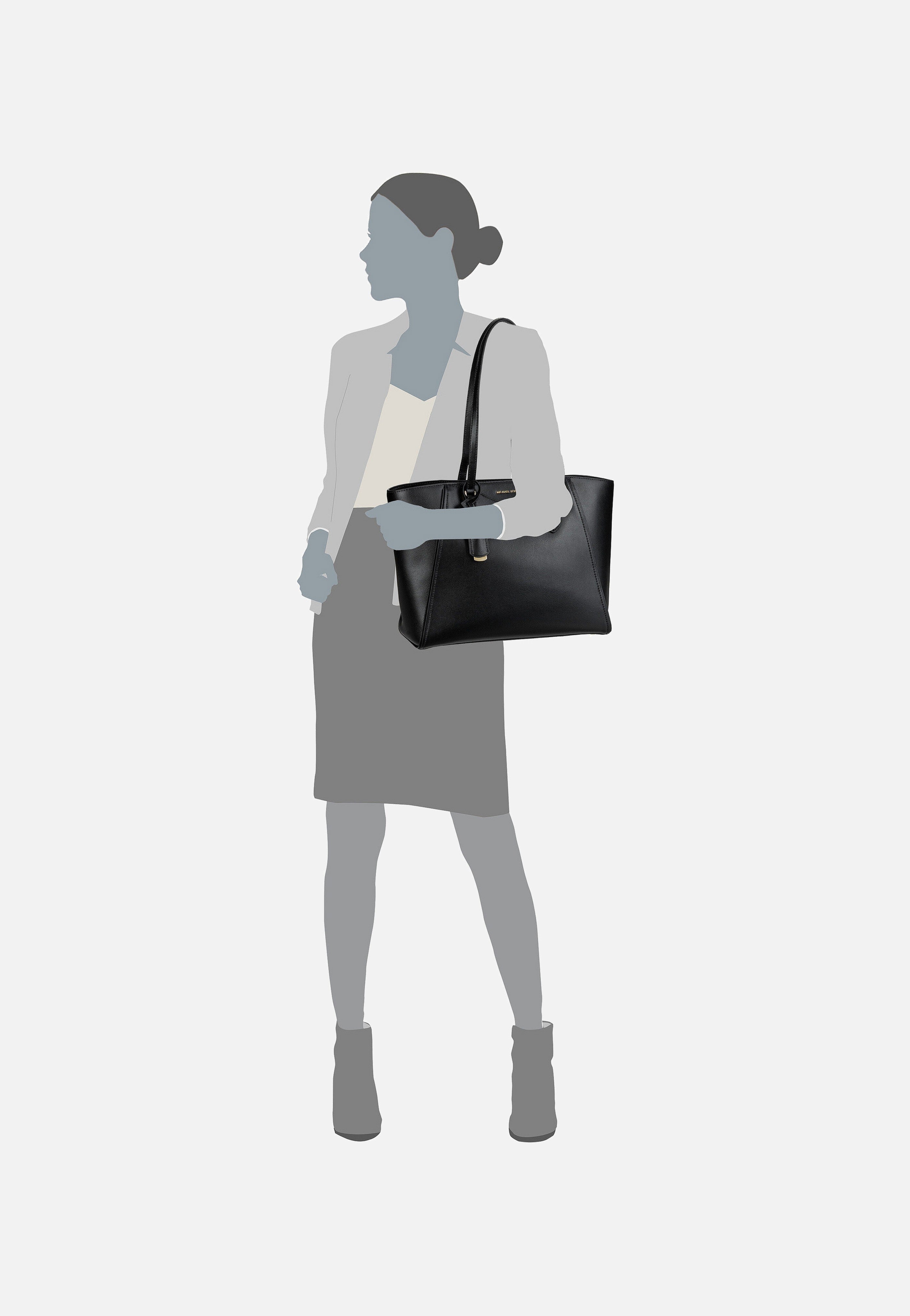 Michael Kors - Taryn Large MF TZ Solid Sahara Black - Shopper | Women-Image