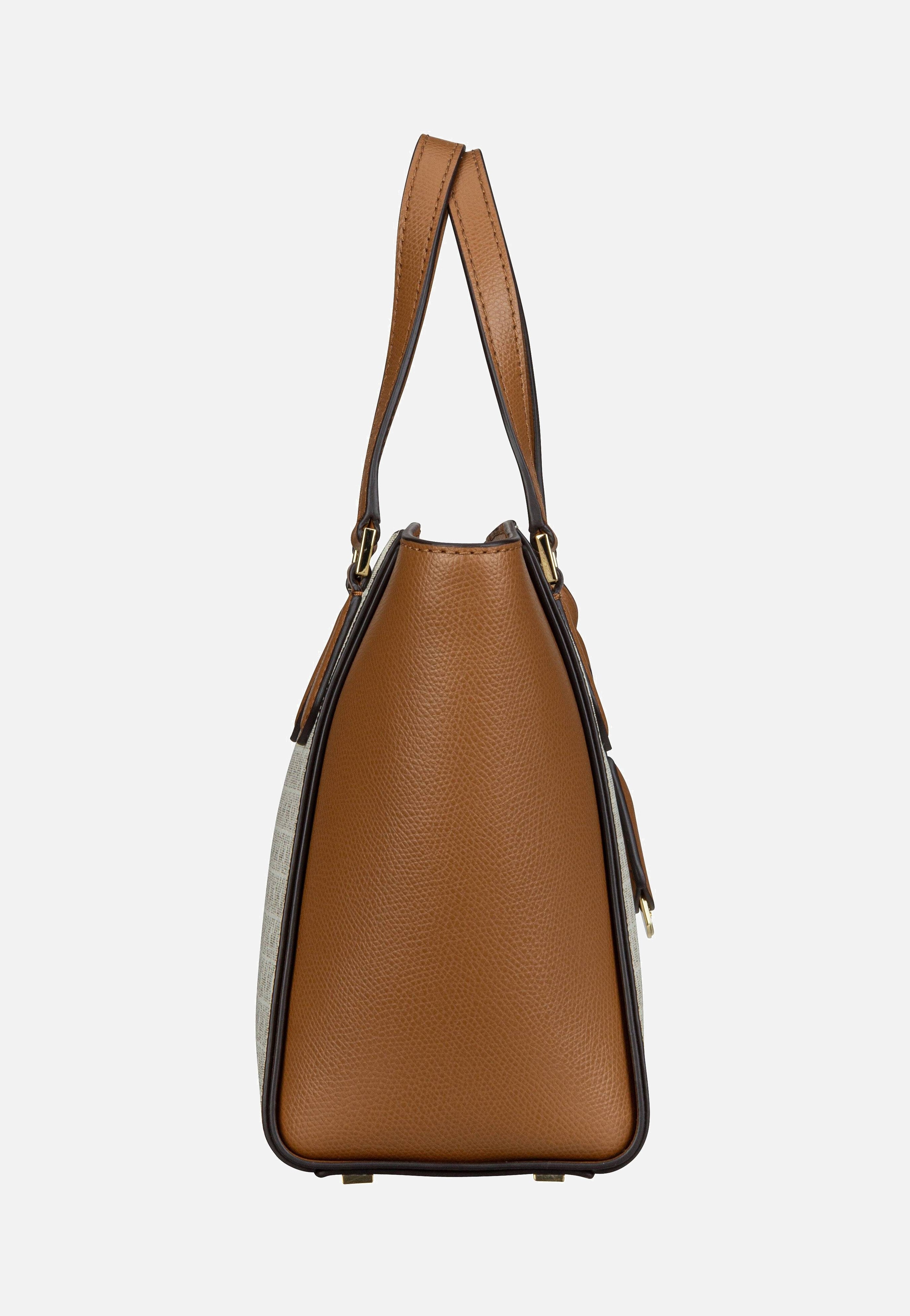 Michael Kors Taryn Small Convertible MK SIG Vanilla/Acorn Handle Bag