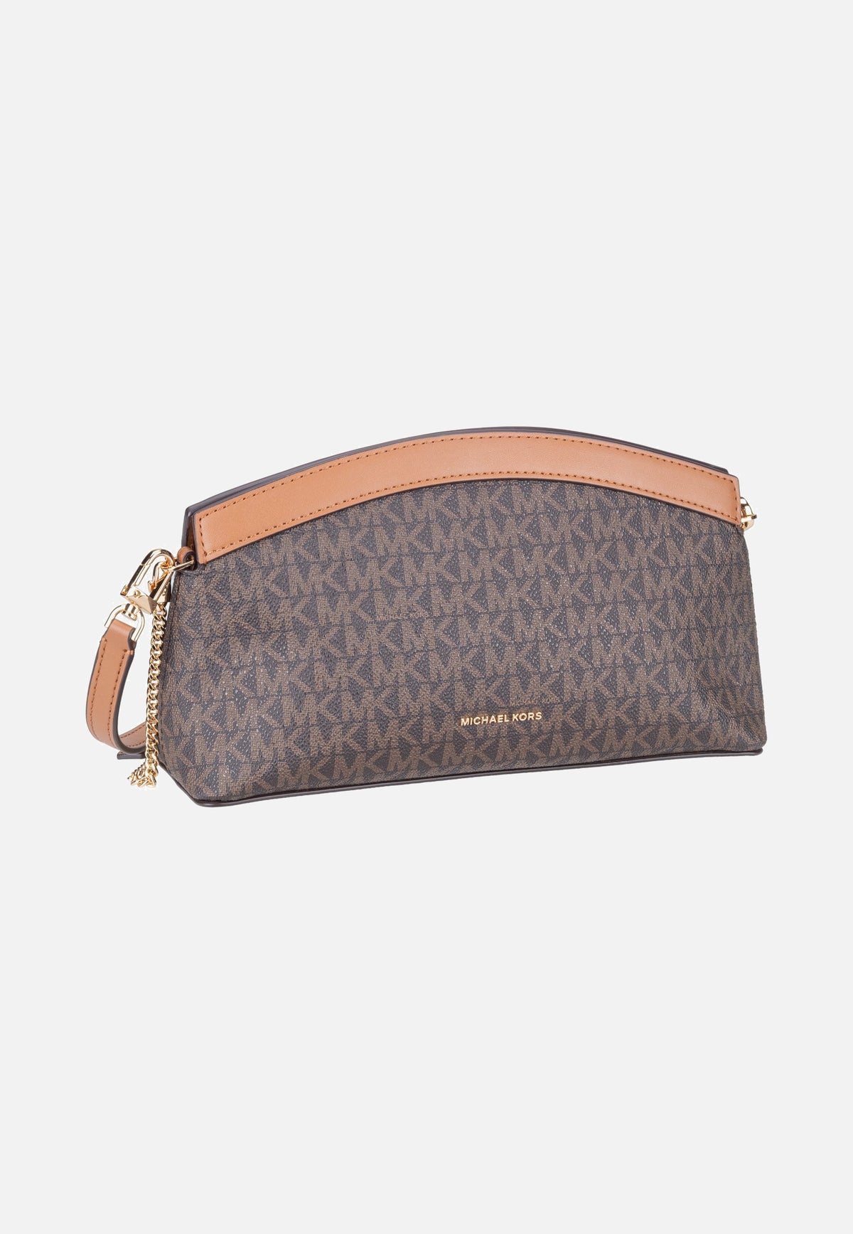 Michael Kors Athena SM Dome Chn Clutch Xbody Brown/Acorn Crossbody Bag
