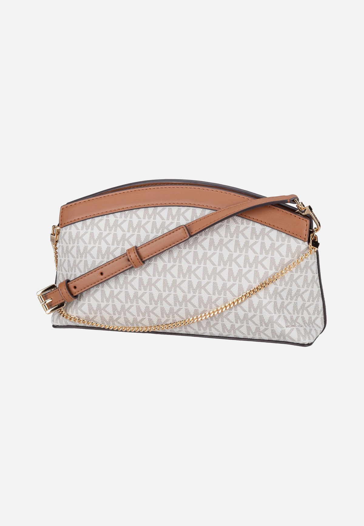 Michael Kors Athena SM Dome Chn Clutch Xbody Vanilla/Acorn Crossbody Bag