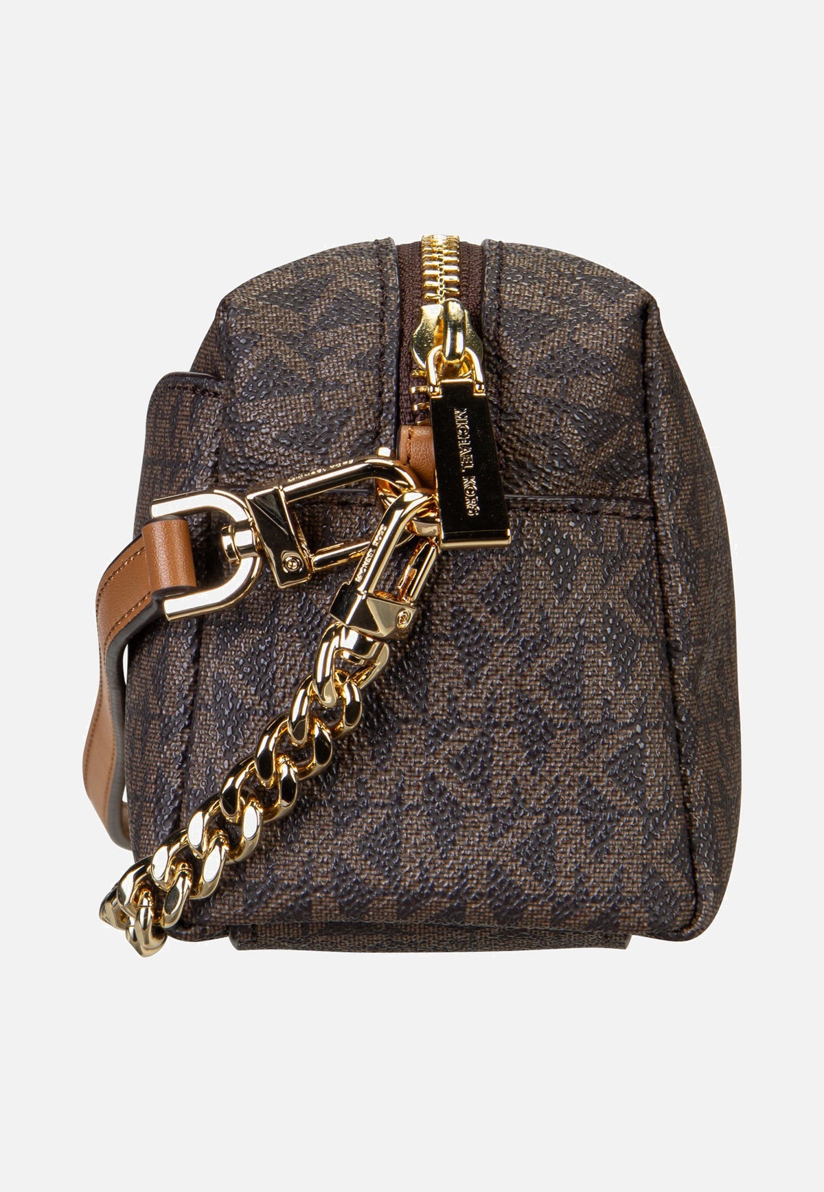 Michael Kors Bryant SM Soft Xbody W/ Chain Brown/Acorn Crossbody Bag