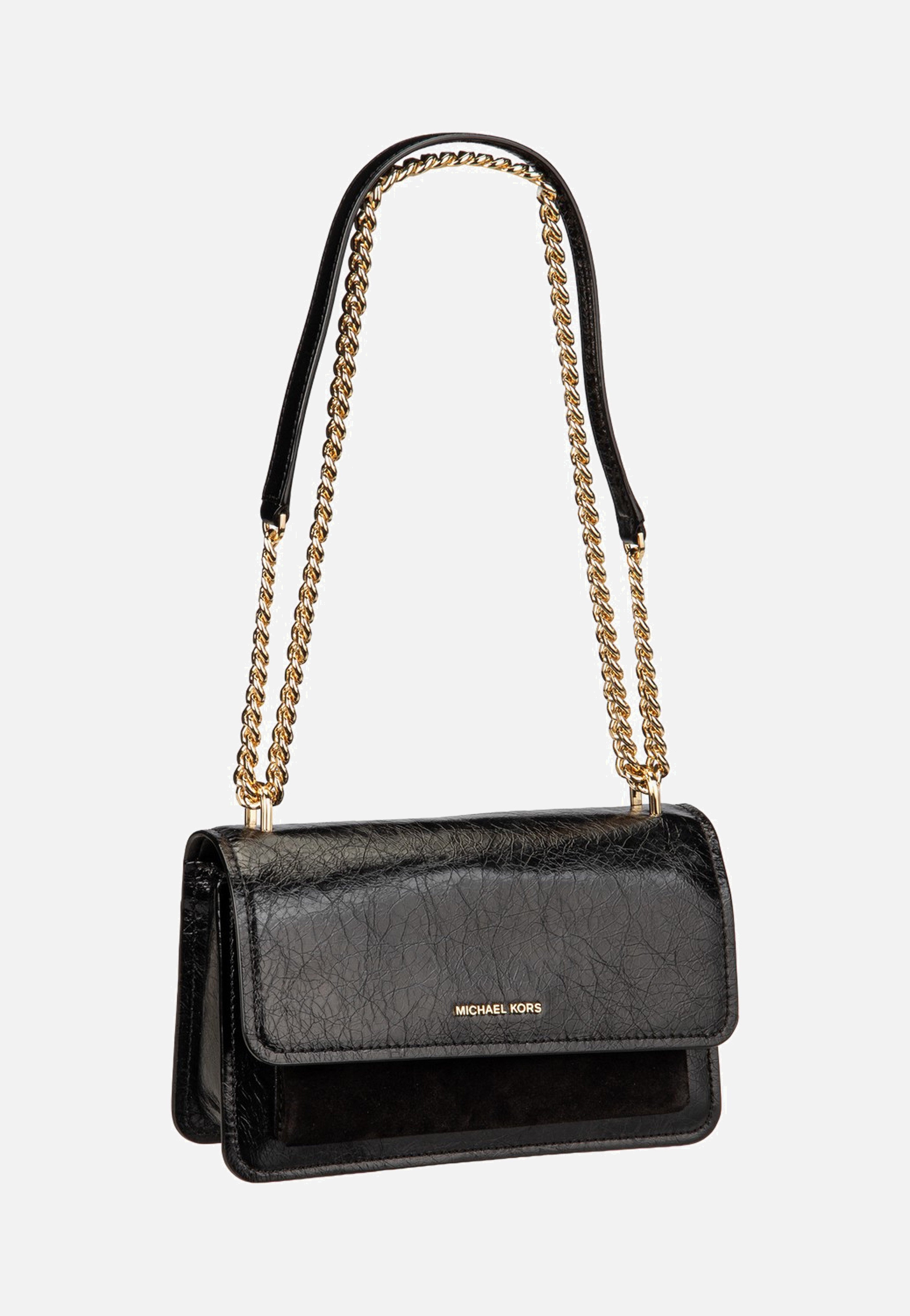Michael Kors Claire LG Shoulder Crash Black Evening Bag