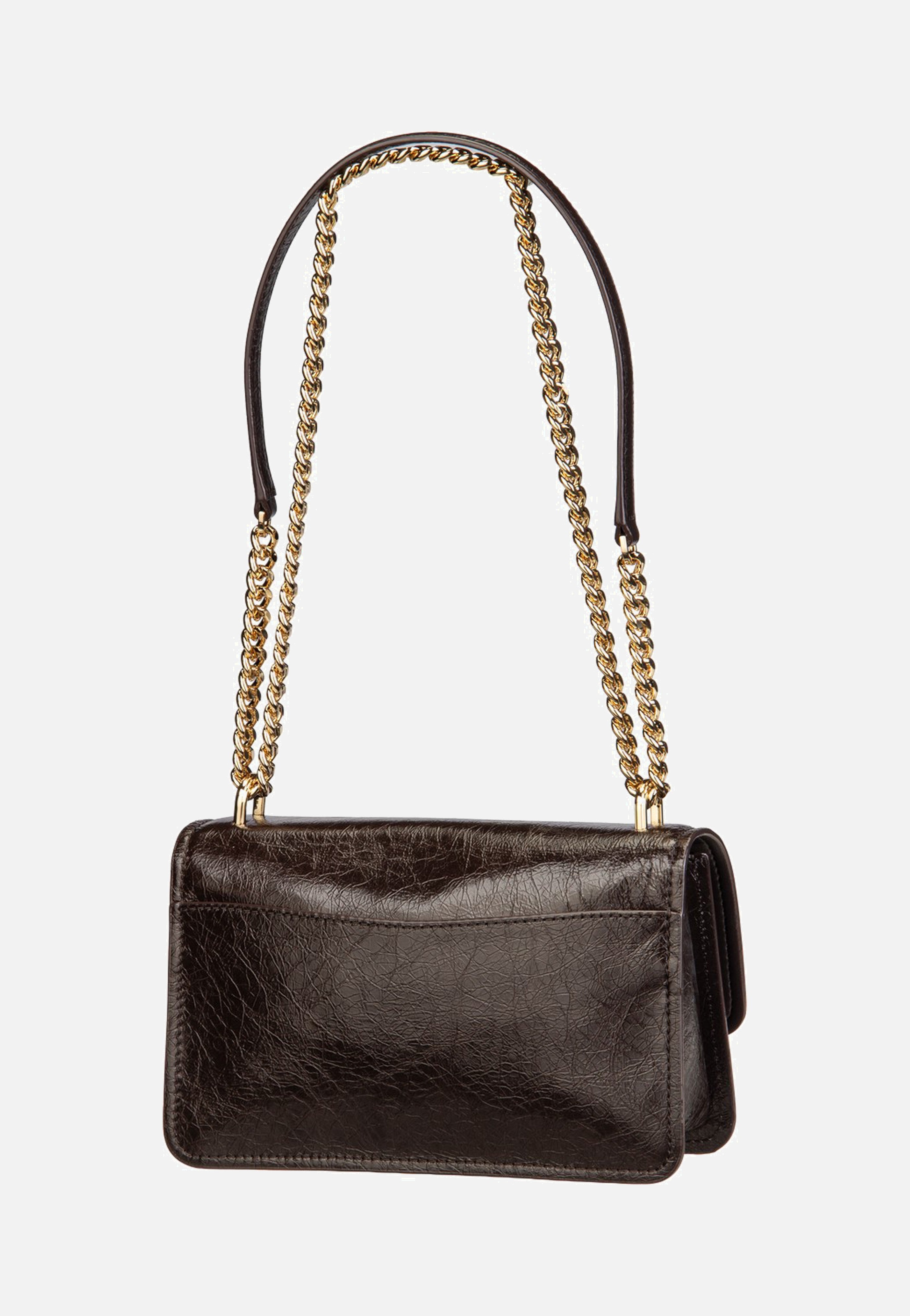 Michael Kors Claire LG Shoulder Crash Chocolate Evening Bag