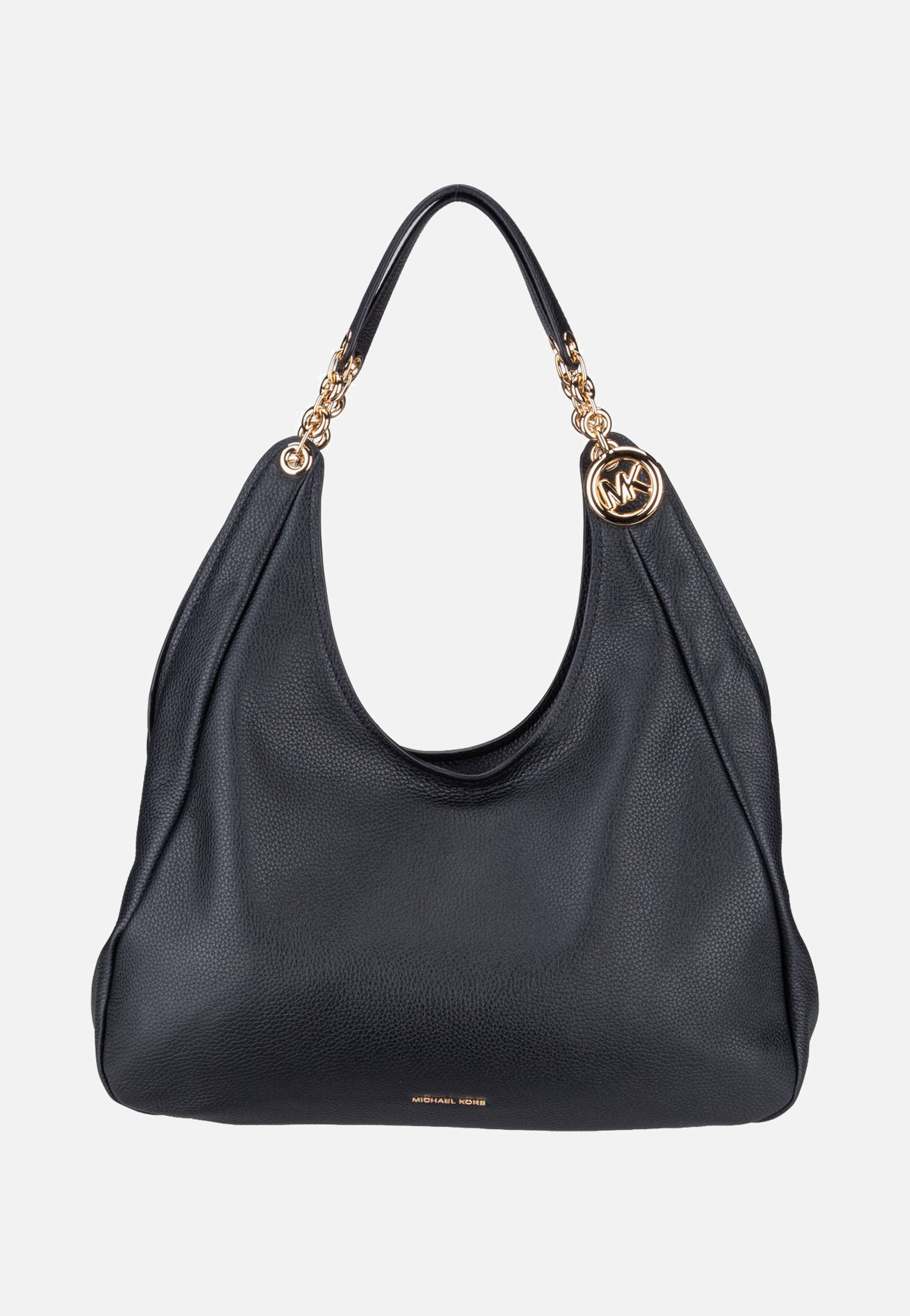 Michael Kors Ellie LG Trpl Compt Shldr Tote Black Hobo Bag