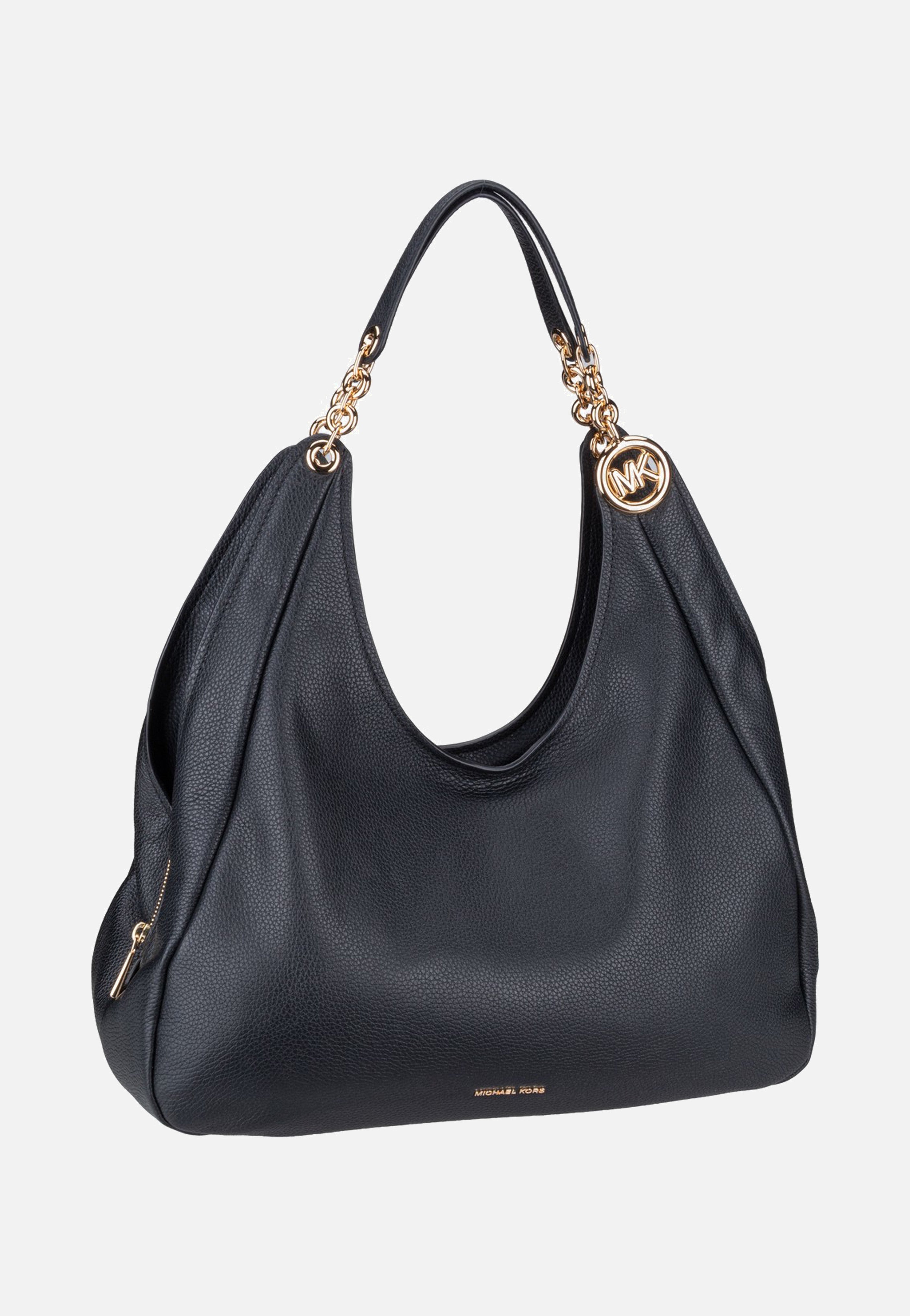 Michael Kors Ellie LG Trpl Compt Shldr Tote Black Hobo Bag