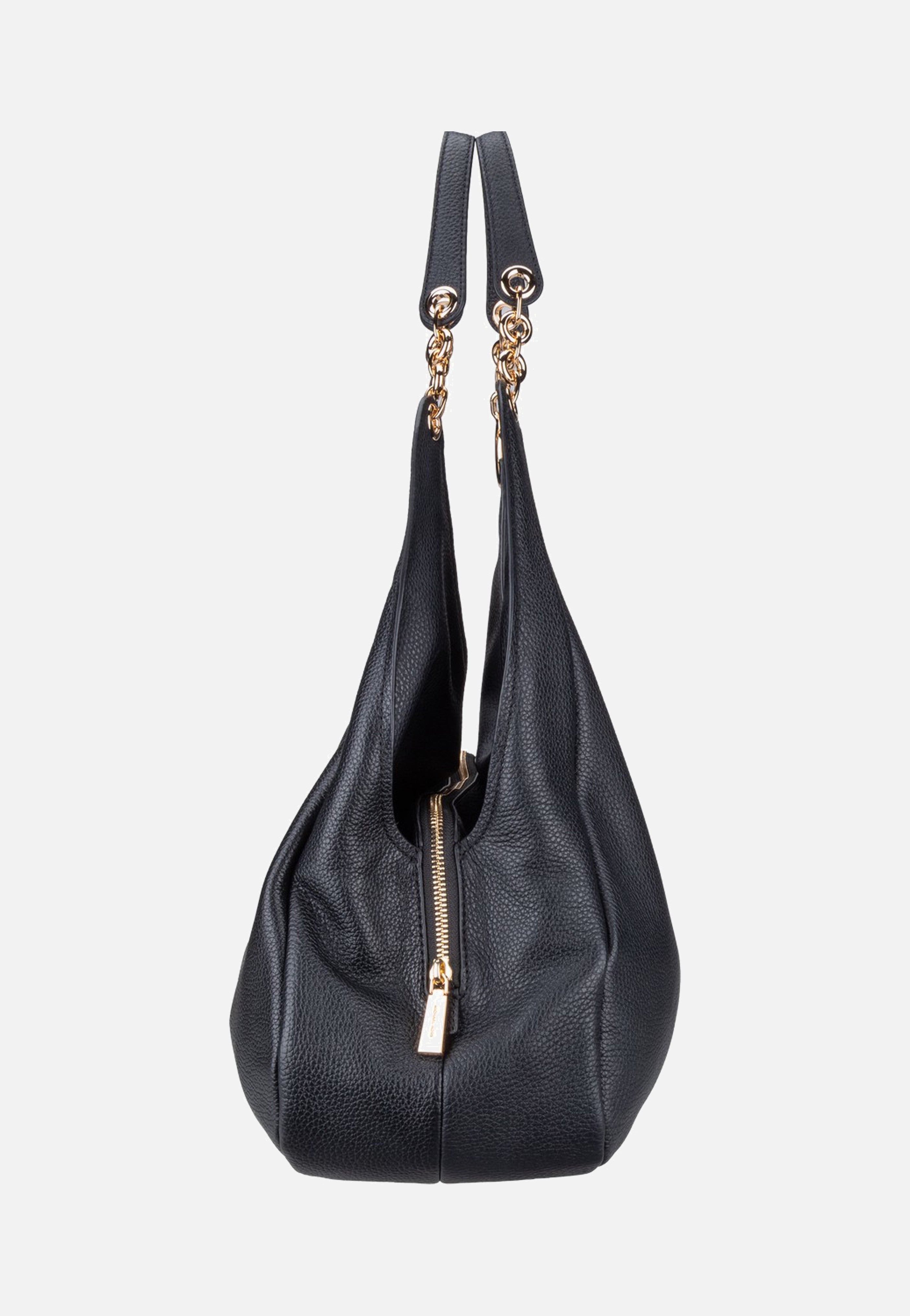 Michael Kors Ellie LG Trpl Compt Shldr Tote Black Hobo Bag