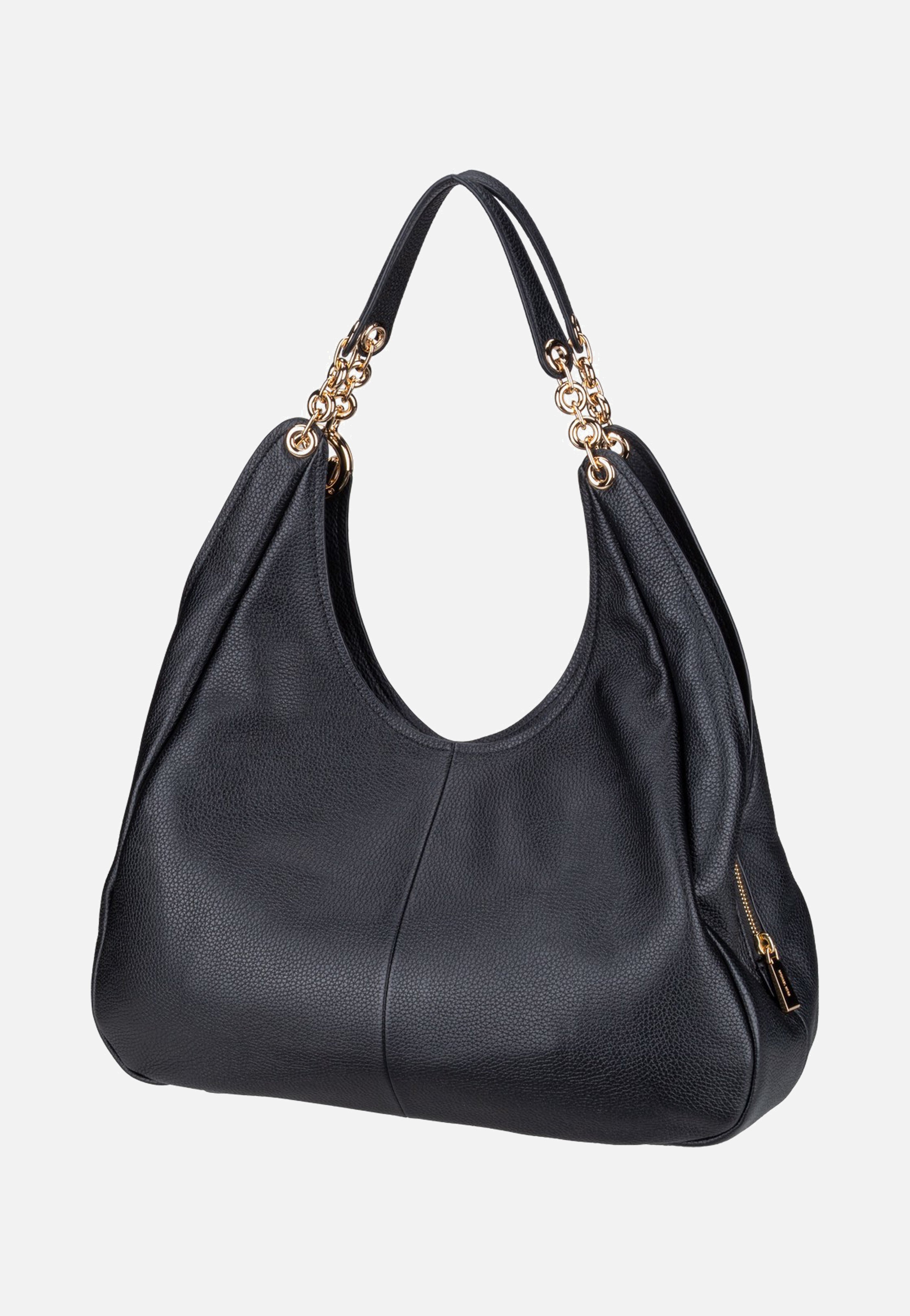 Michael Kors Ellie LG Trpl Compt Shldr Tote Black Hobo Bag