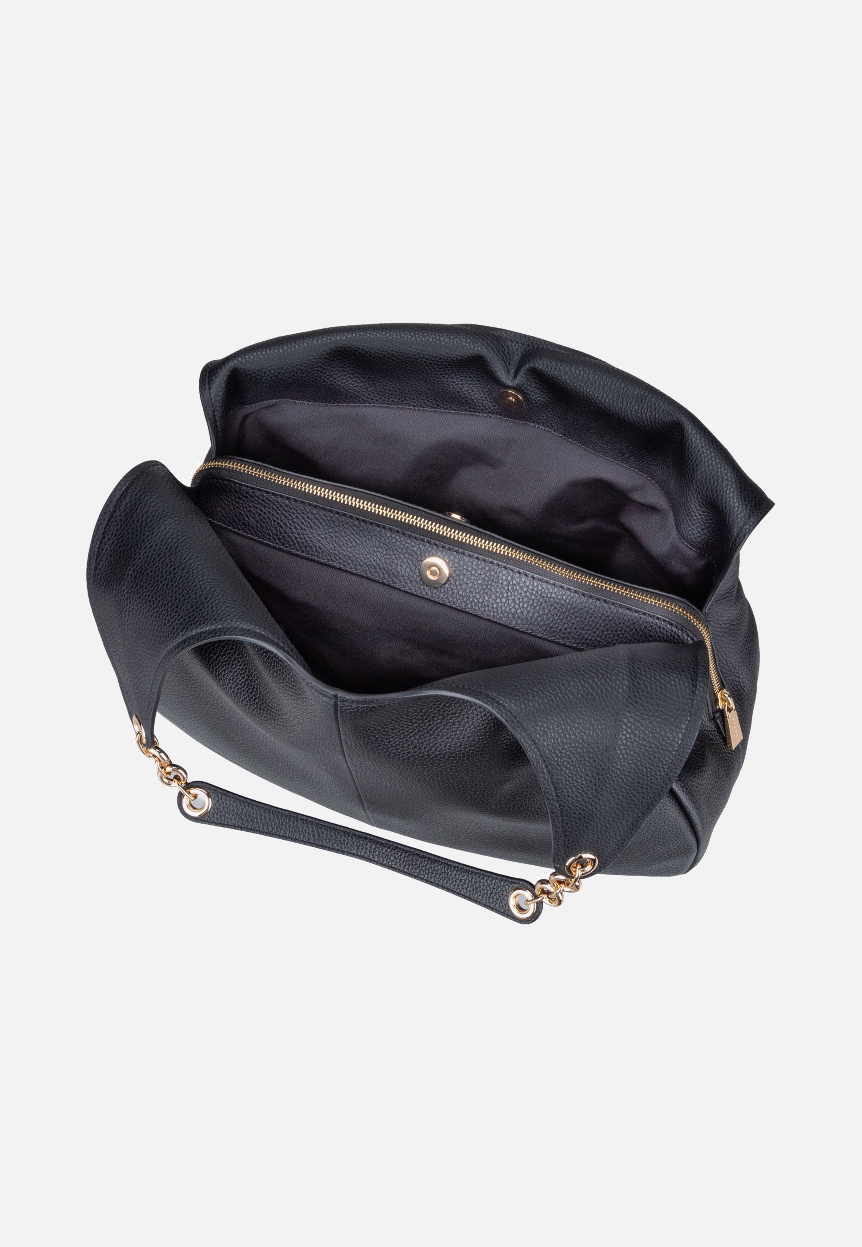 Michael Kors Ellie LG Trpl Compt Shldr Tote Black Hobo Bag