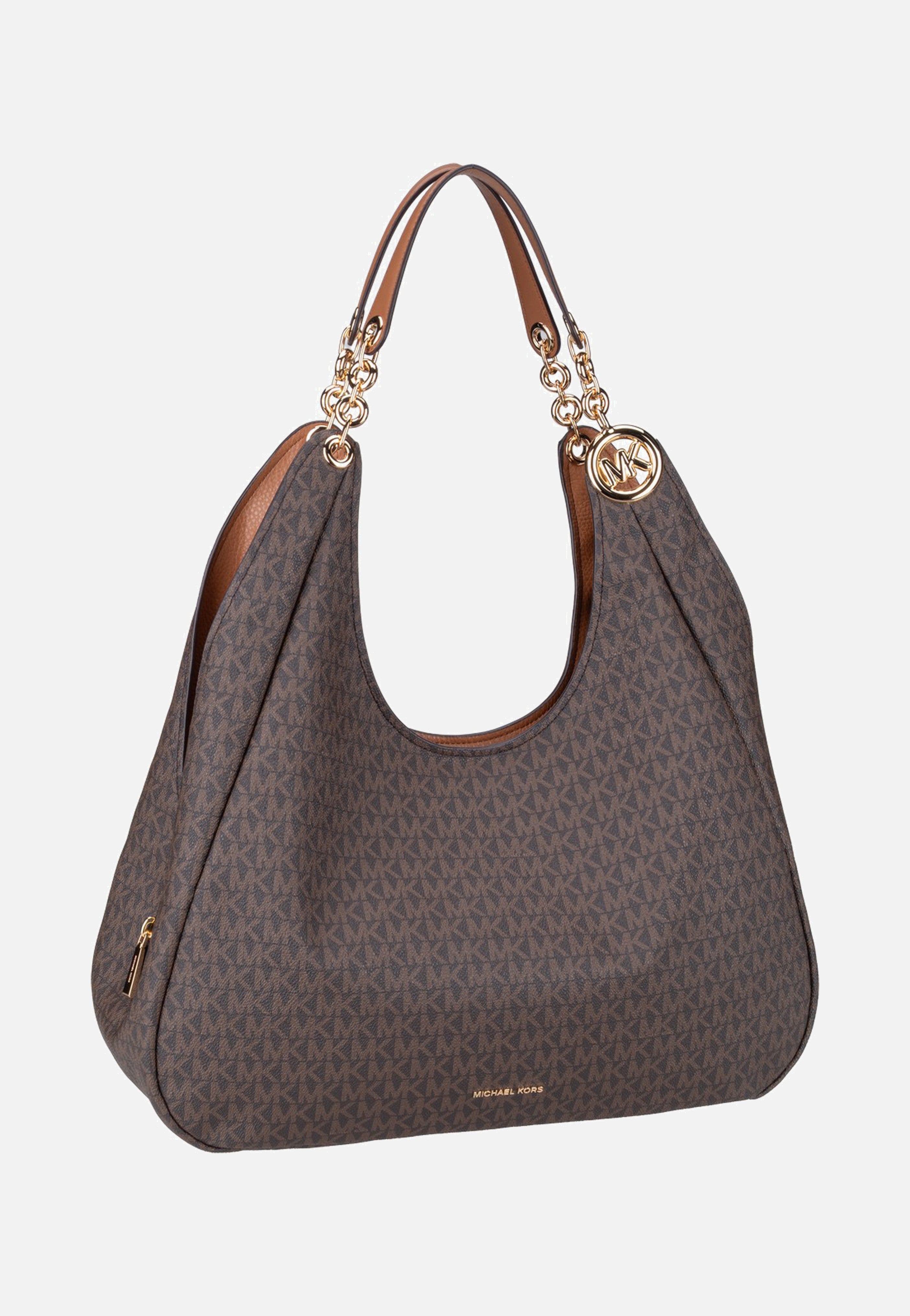Michael Kors Ellie LG Trpl Compt Shldr Tote Brown/Acorn Hobo Bag