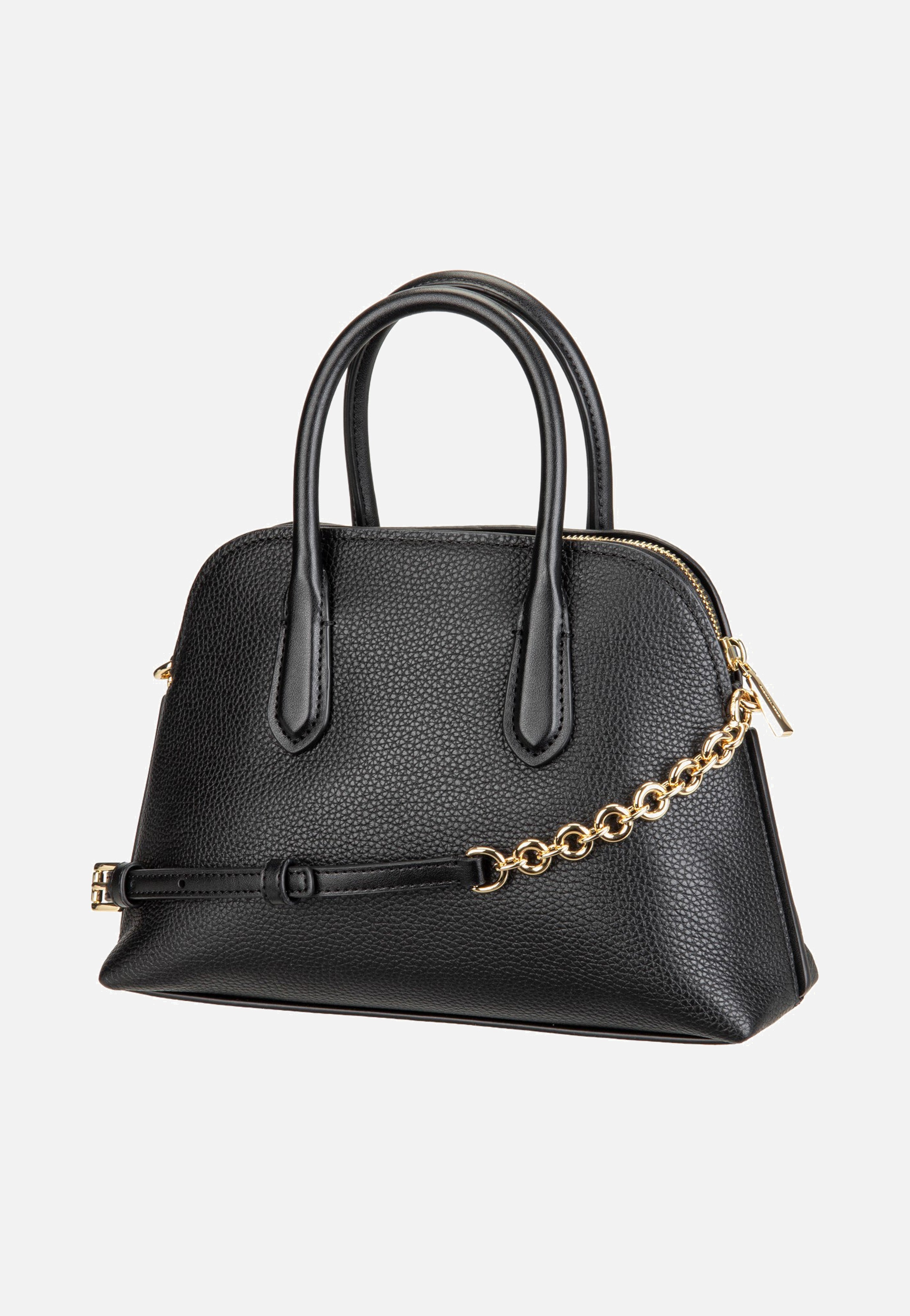 Michael Kors Freddie Medium Dome Chn Stchl Black Satchel