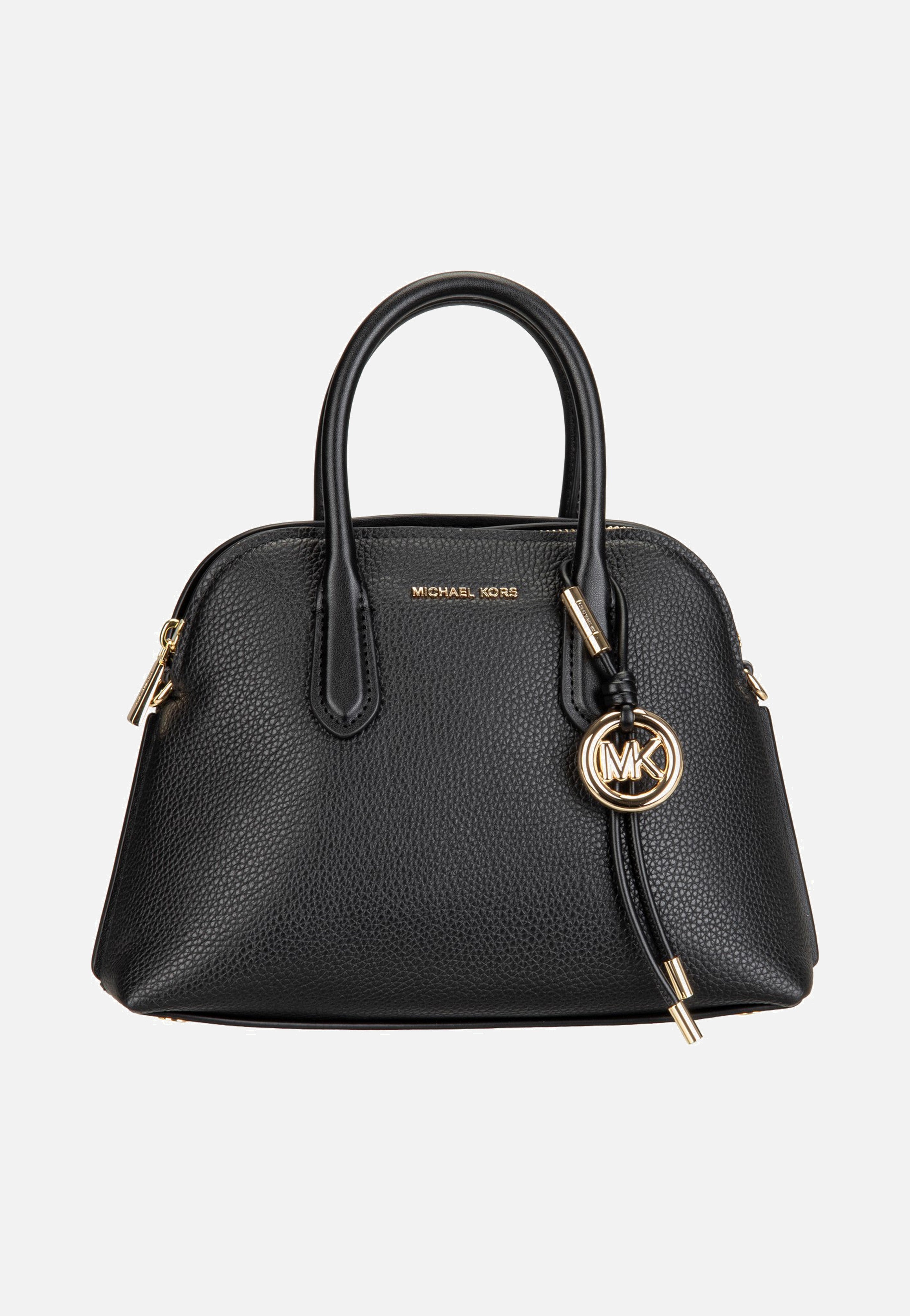 Michael Kors Freddie Medium Dome Chn Stchl Black Satchel